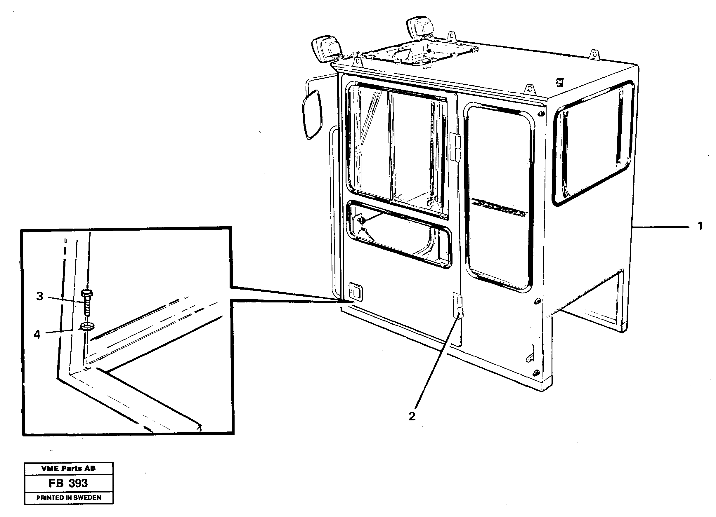Схема запчастей Volvo EW230B - 31739 Operators cab EW230B ?KERMAN ?KERMAN EW230B