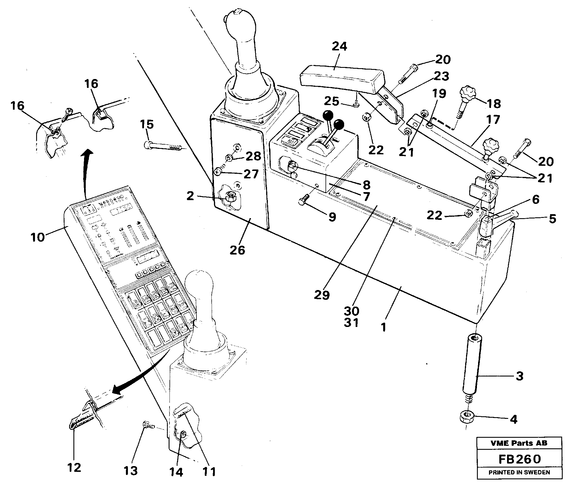 Схема запчастей Volvo EW230B - 26671 Side panel, Rh EW230B ?KERMAN ?KERMAN EW230B