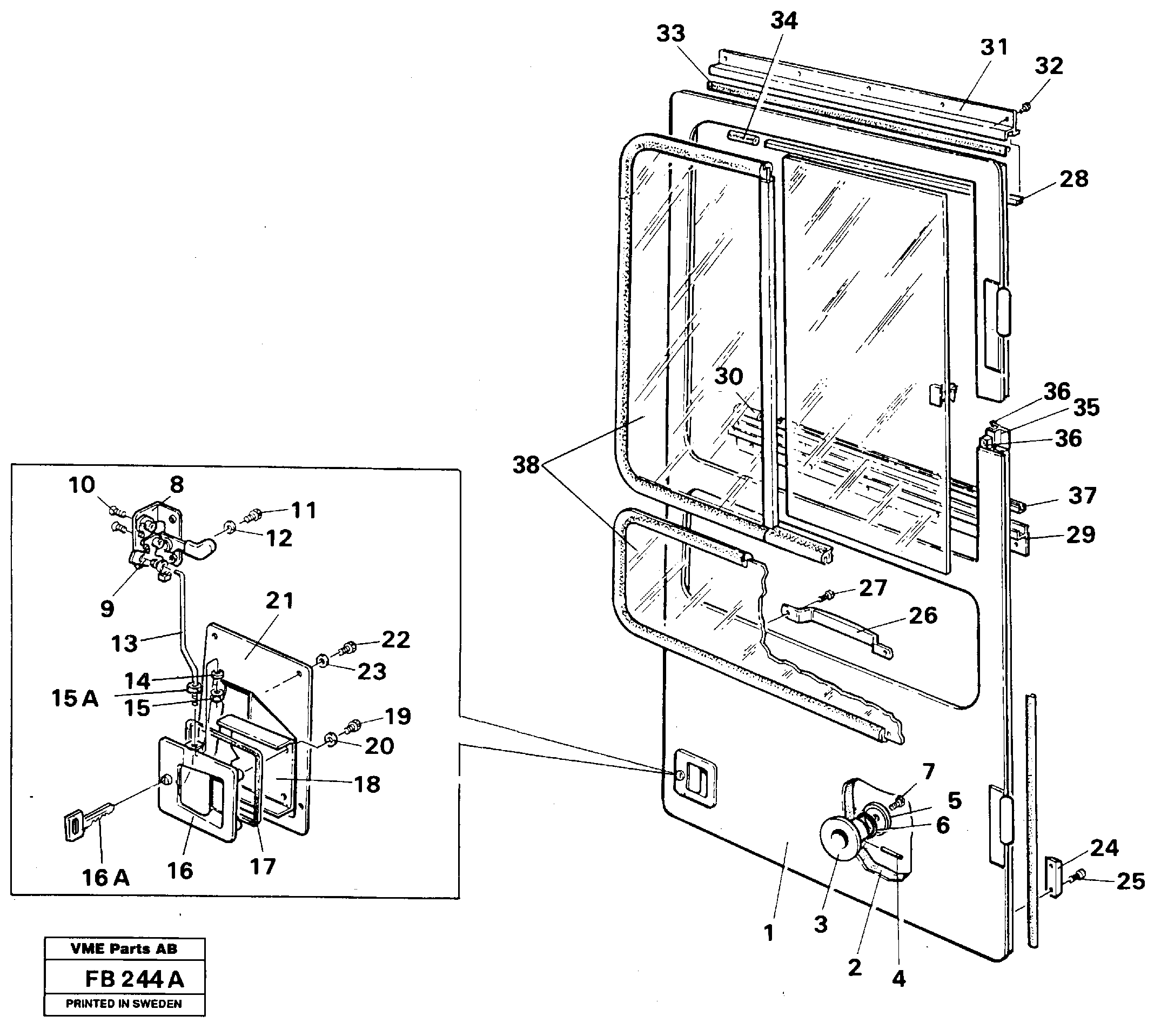 Схема запчастей Volvo EW230B - 30231 Door EW230B ?KERMAN ?KERMAN EW230B