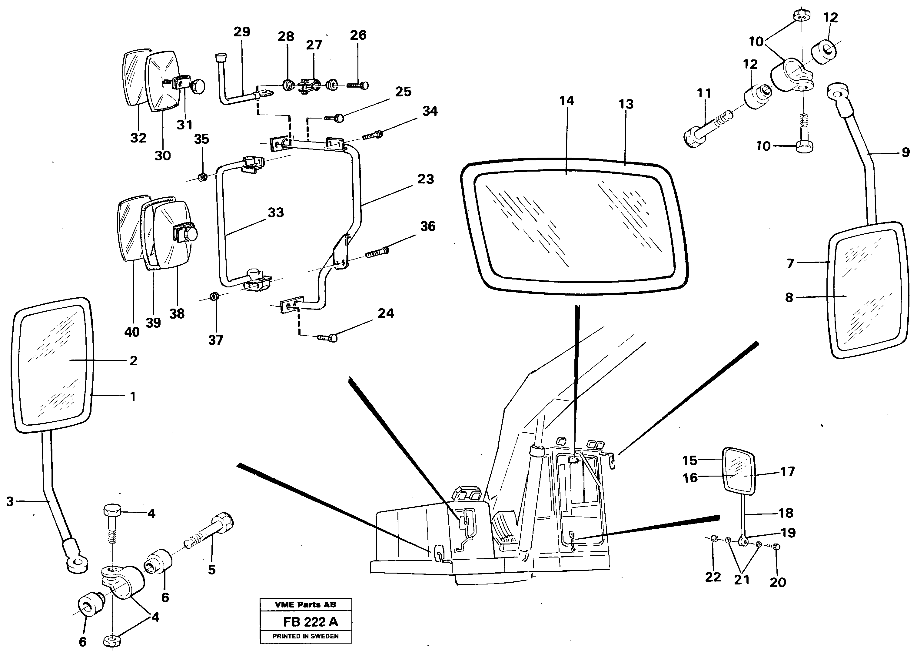 Схема запчастей Volvo EW230B - 30234 Rear view mirror EW230B ?KERMAN ?KERMAN EW230B