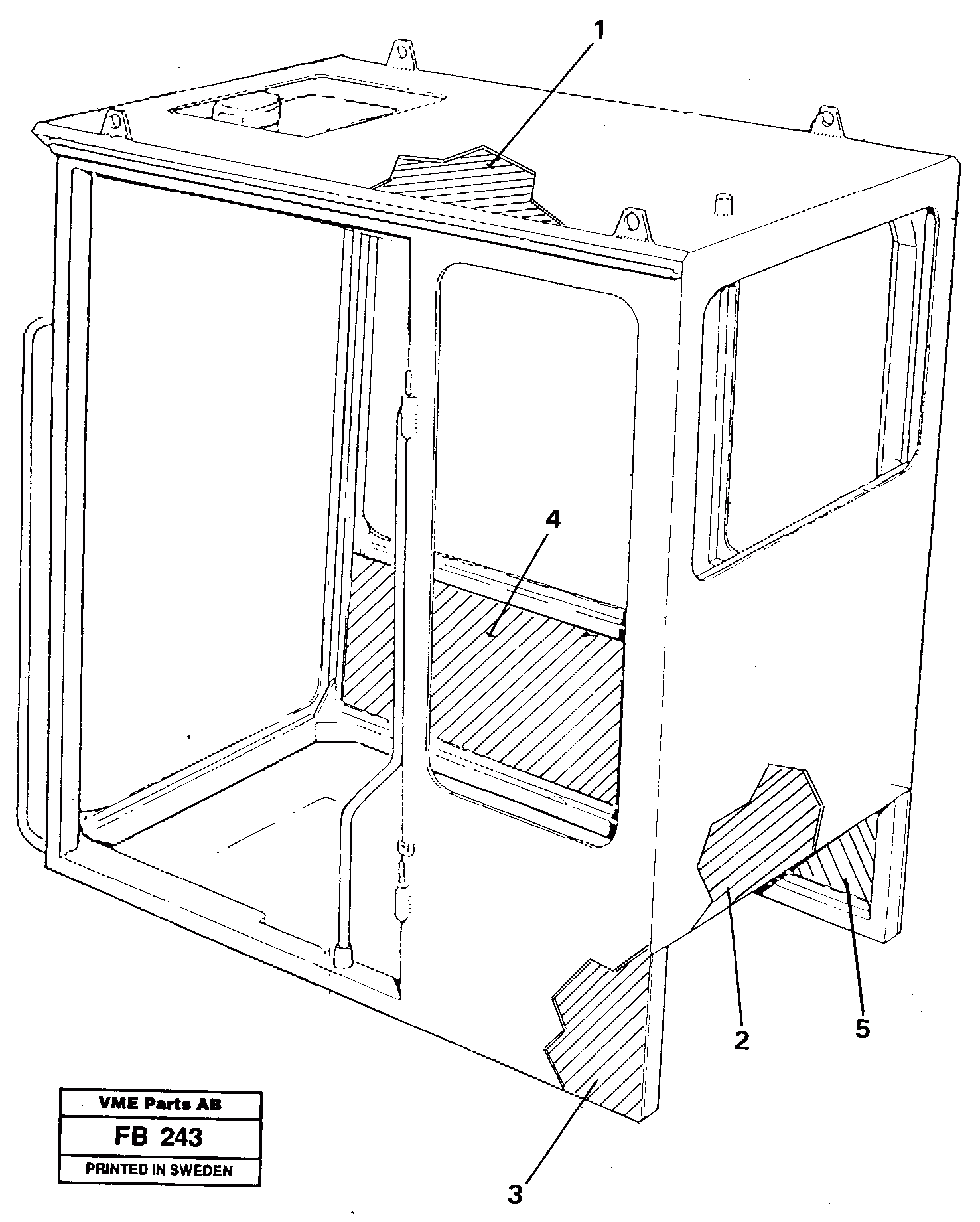 Схема запчастей Volvo EW230B - 61780 Cabin coating EW230B ?KERMAN ?KERMAN EW230B