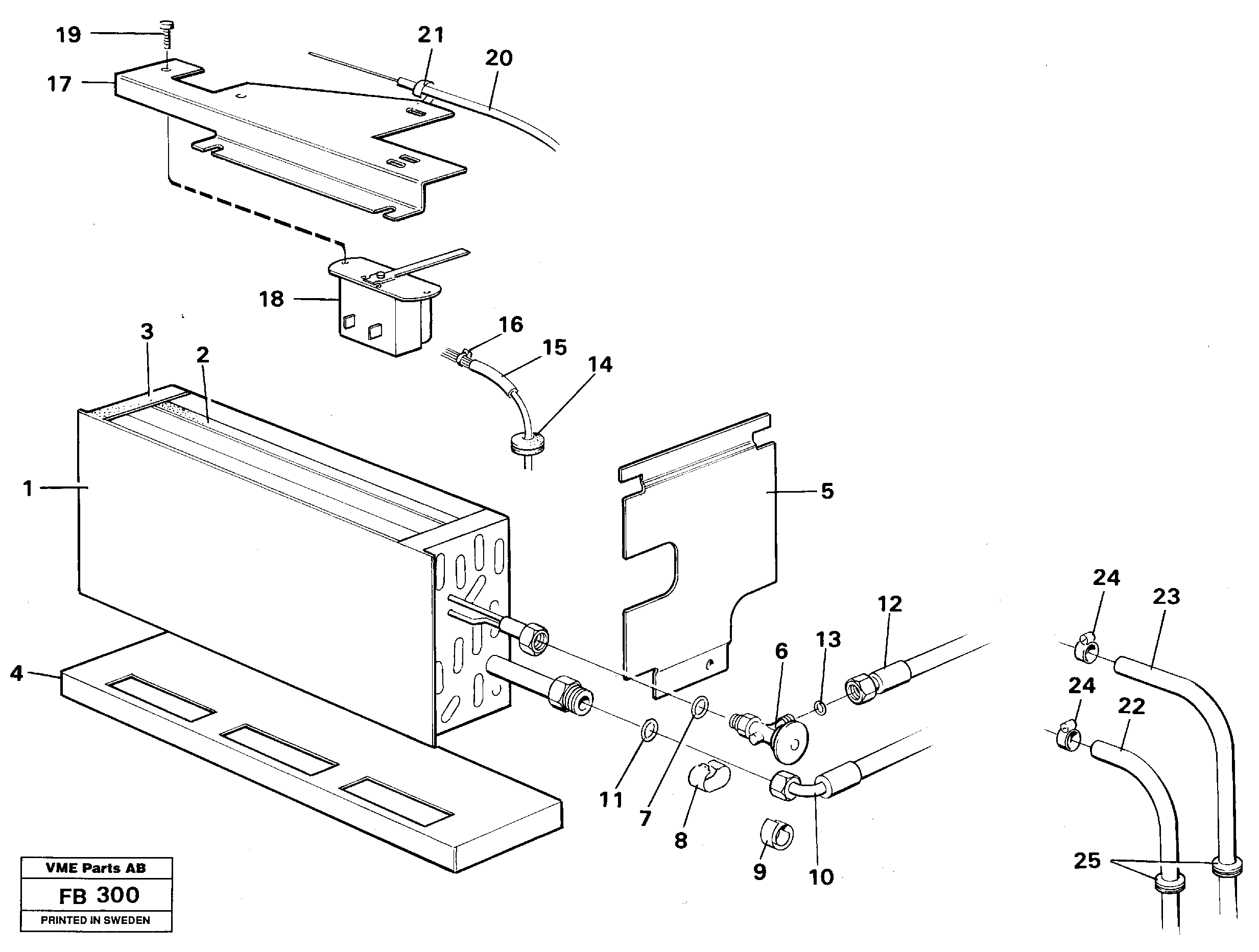 Схема запчастей Volvo EW230B - 7699 Evaporator with fitting parts Cooling agent R12 EW230B ?KERMAN ?KERMAN EW230B
