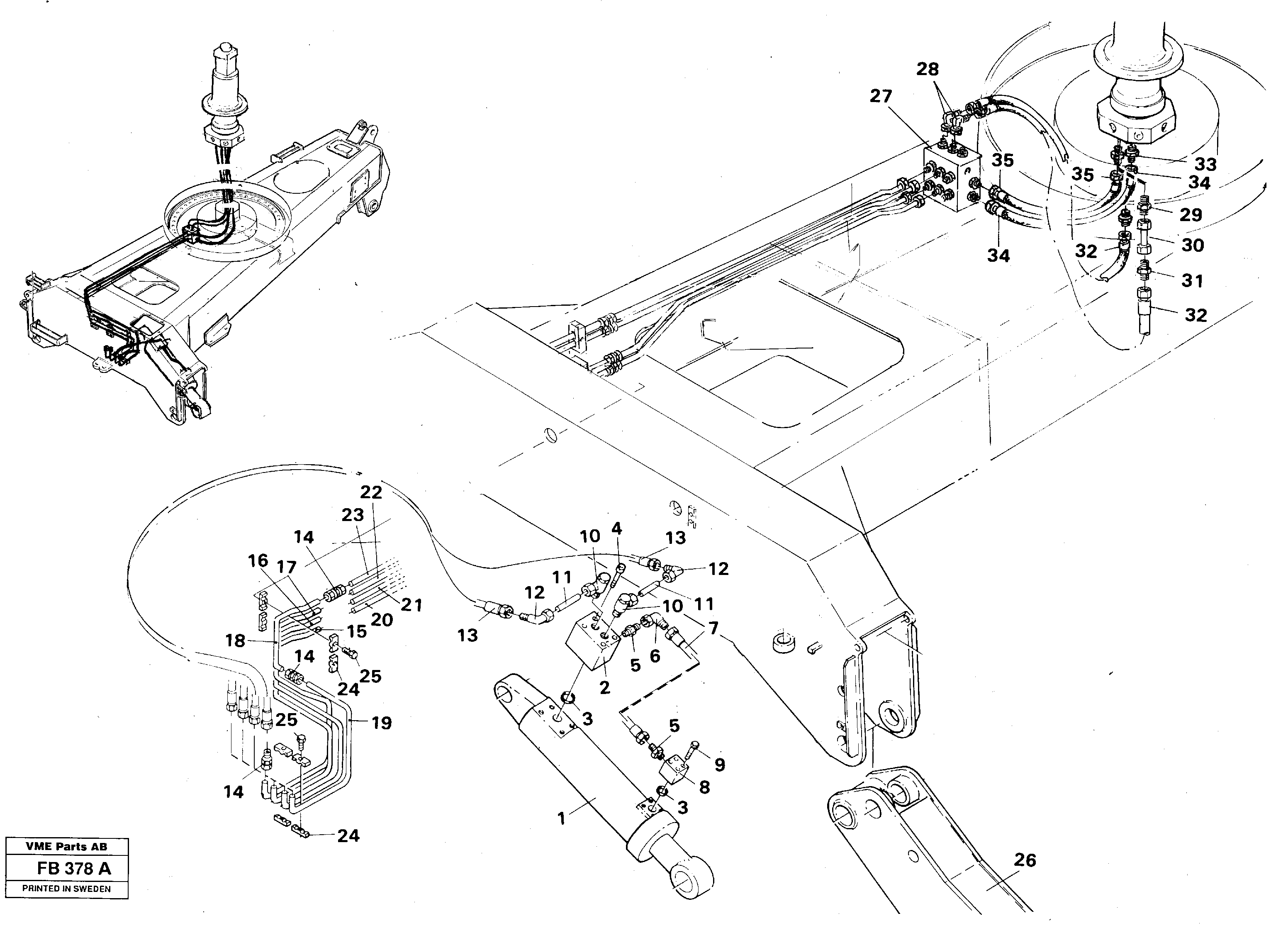 Схема запчастей Volvo EW230B - 31237 Hydraulic system, outriggers(undercarriage) EW230B ?KERMAN ?KERMAN EW230B