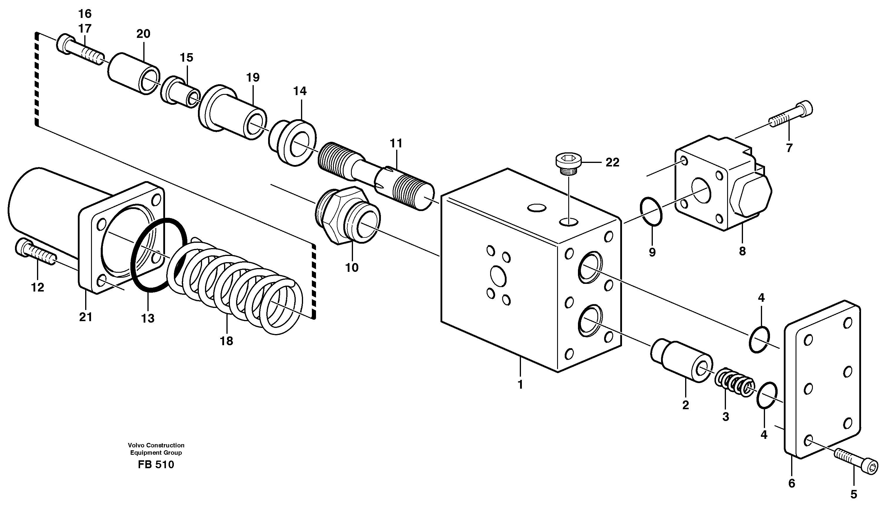 Схема запчастей Volvo EW230B - 106395 Hose rupture valve, dipper arm,mtrl.handl.eq EW230B ?KERMAN ?KERMAN EW230B