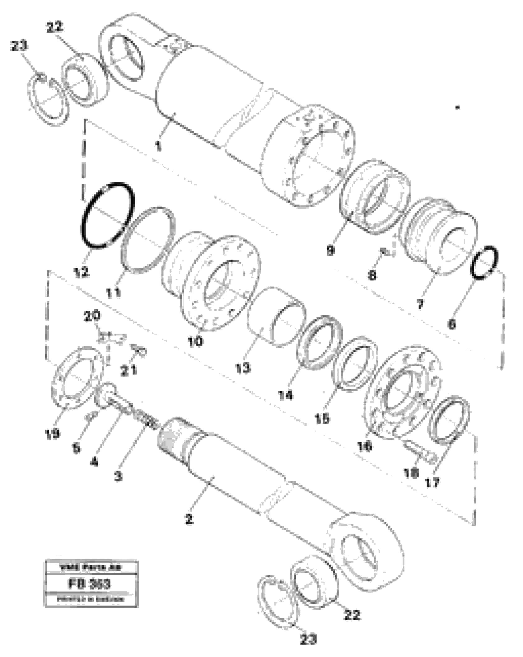 Схема запчастей Volvo EW230B - 30494 Outrigger cylinder EW230B ?KERMAN ?KERMAN EW230B