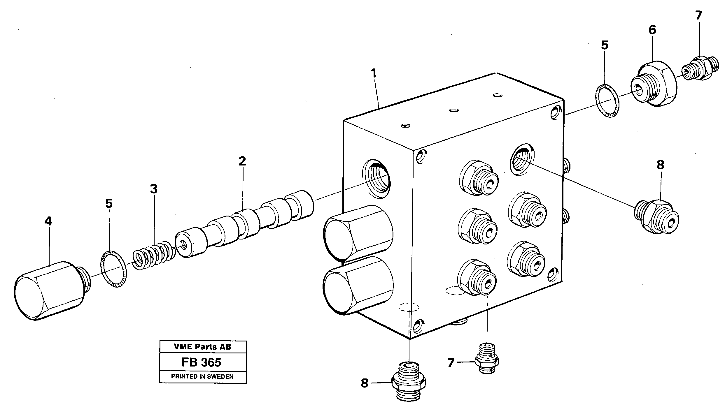 Схема запчастей Volvo EW230B - 30495 Valve Outriggers/dozerblade EW230B ?KERMAN ?KERMAN EW230B