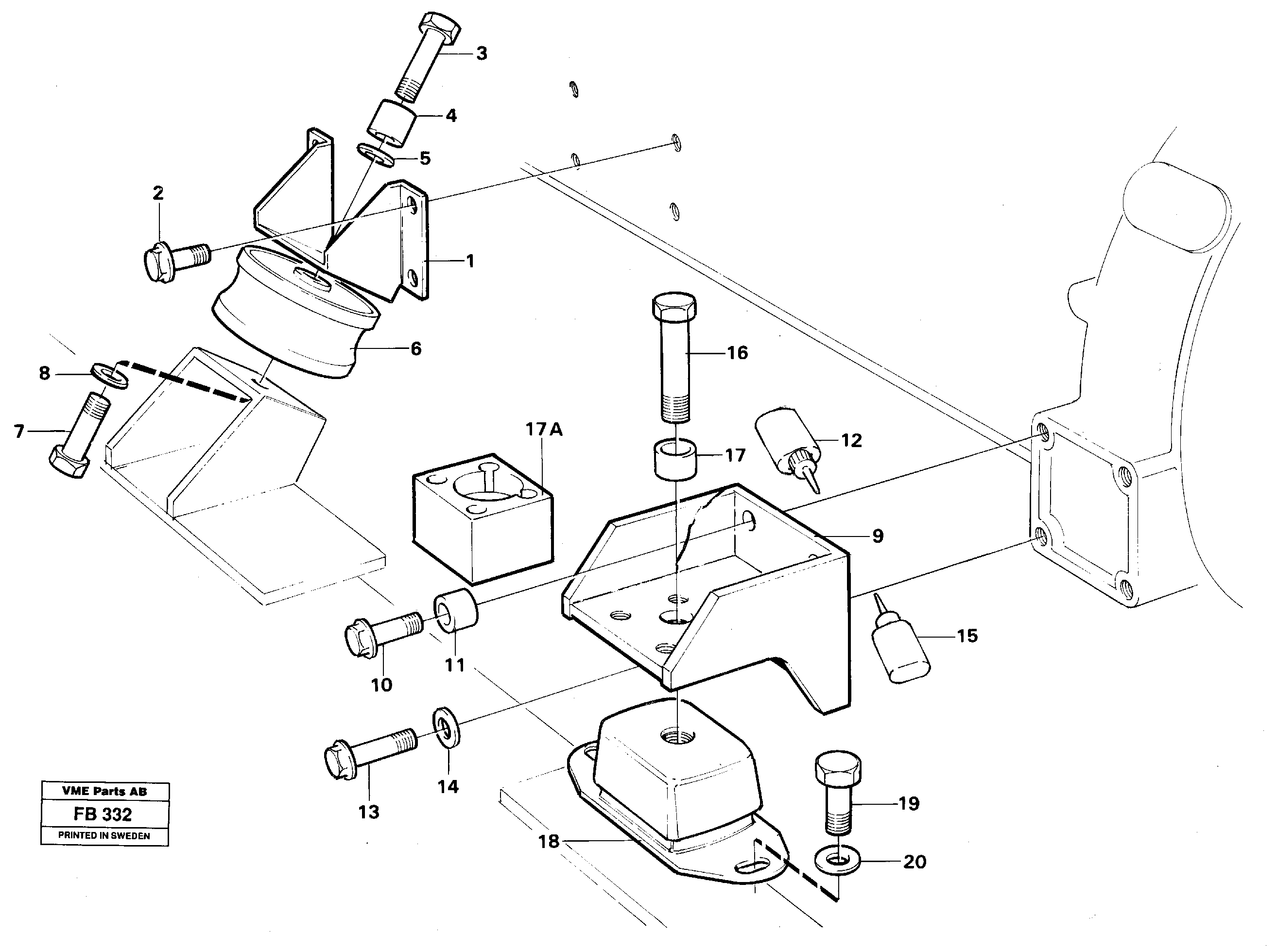 Схема запчастей Volvo EW230B - 26910 Установка двигателя EW230B ?KERMAN ?KERMAN EW230B