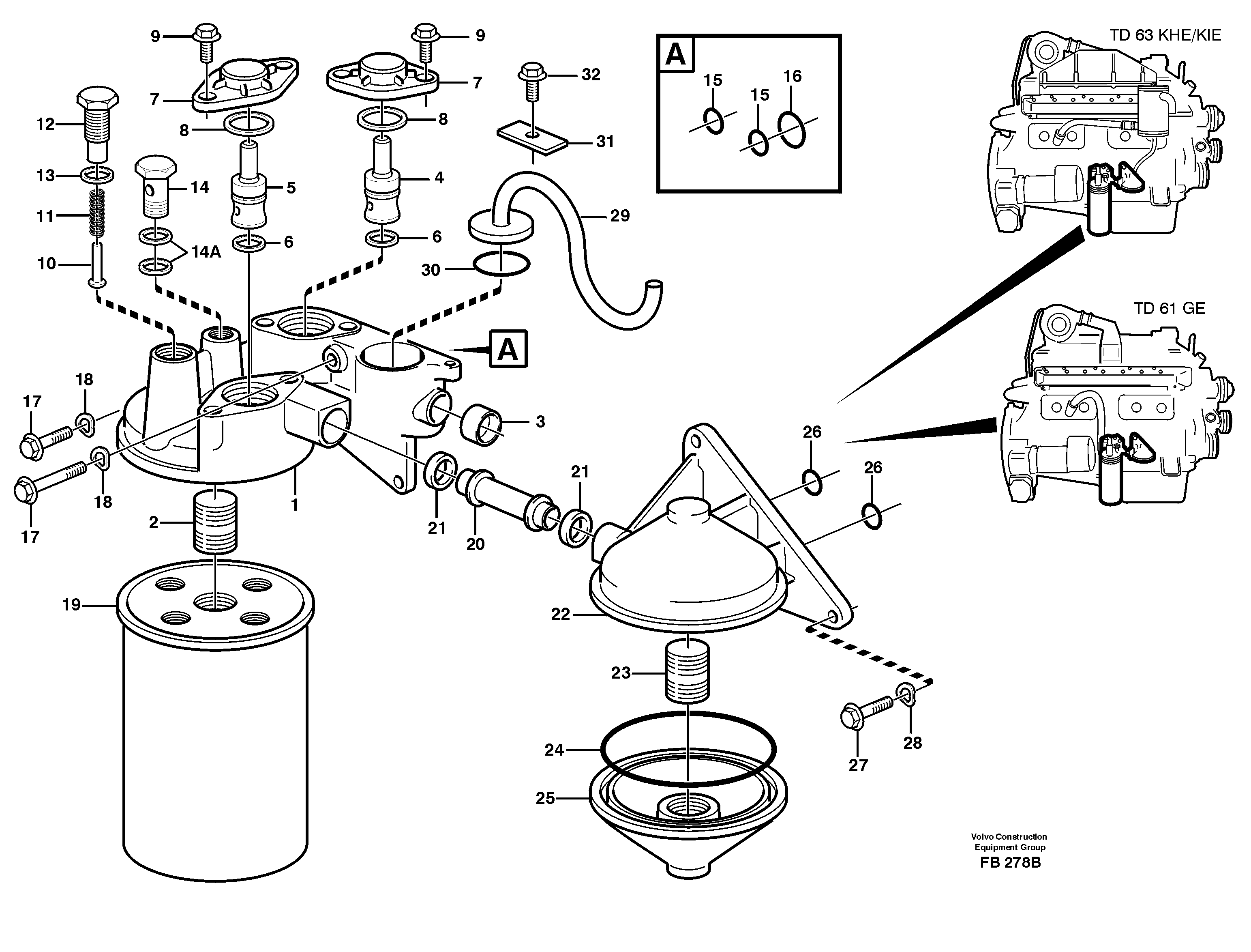 Схема запчастей Volvo EW230B - 59407 Фильтр масляный EW230B ?KERMAN ?KERMAN EW230B