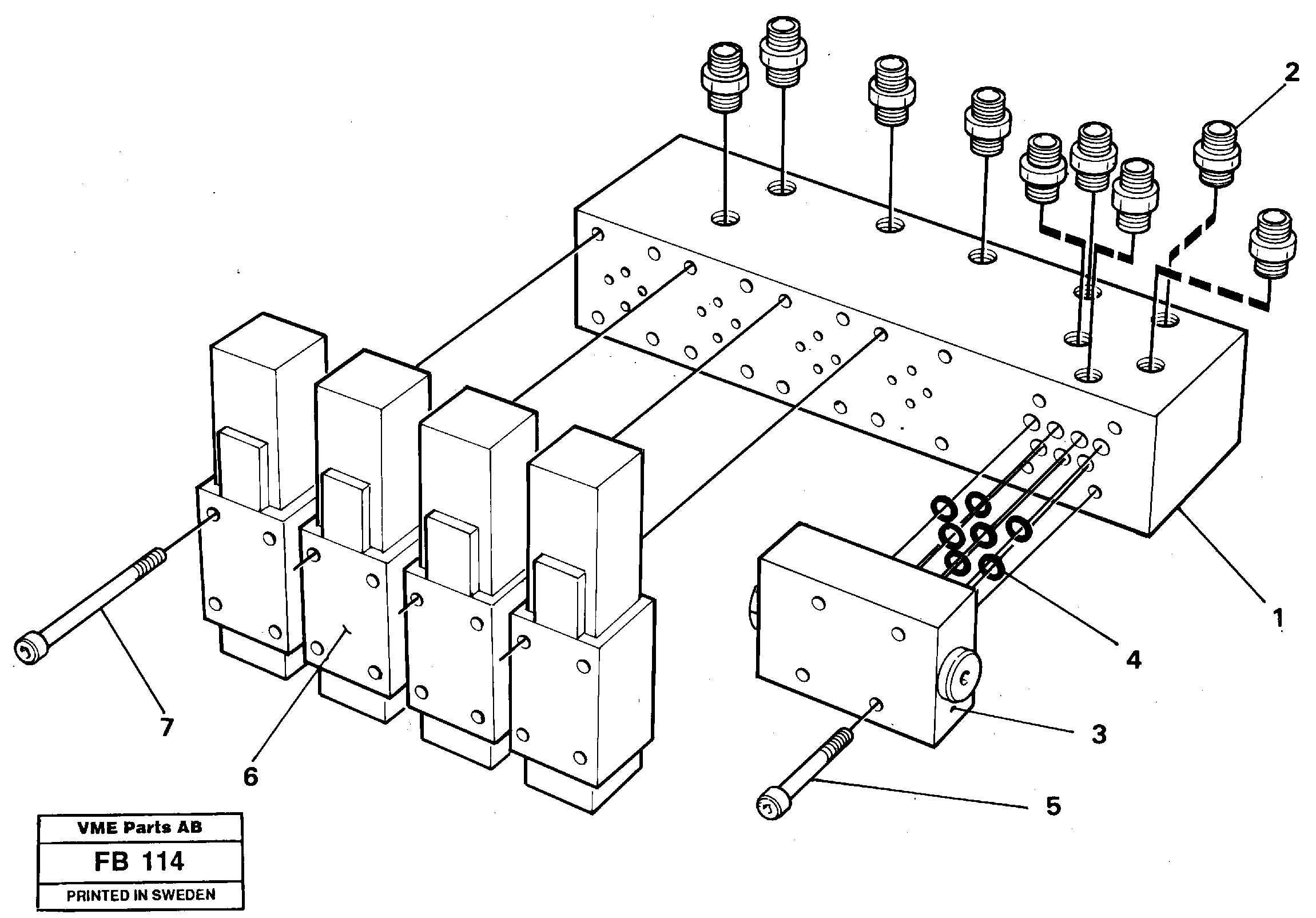 Схема запчастей Volvo EW230B - 31243 Slew valve block EW230B ?KERMAN ?KERMAN EW230B