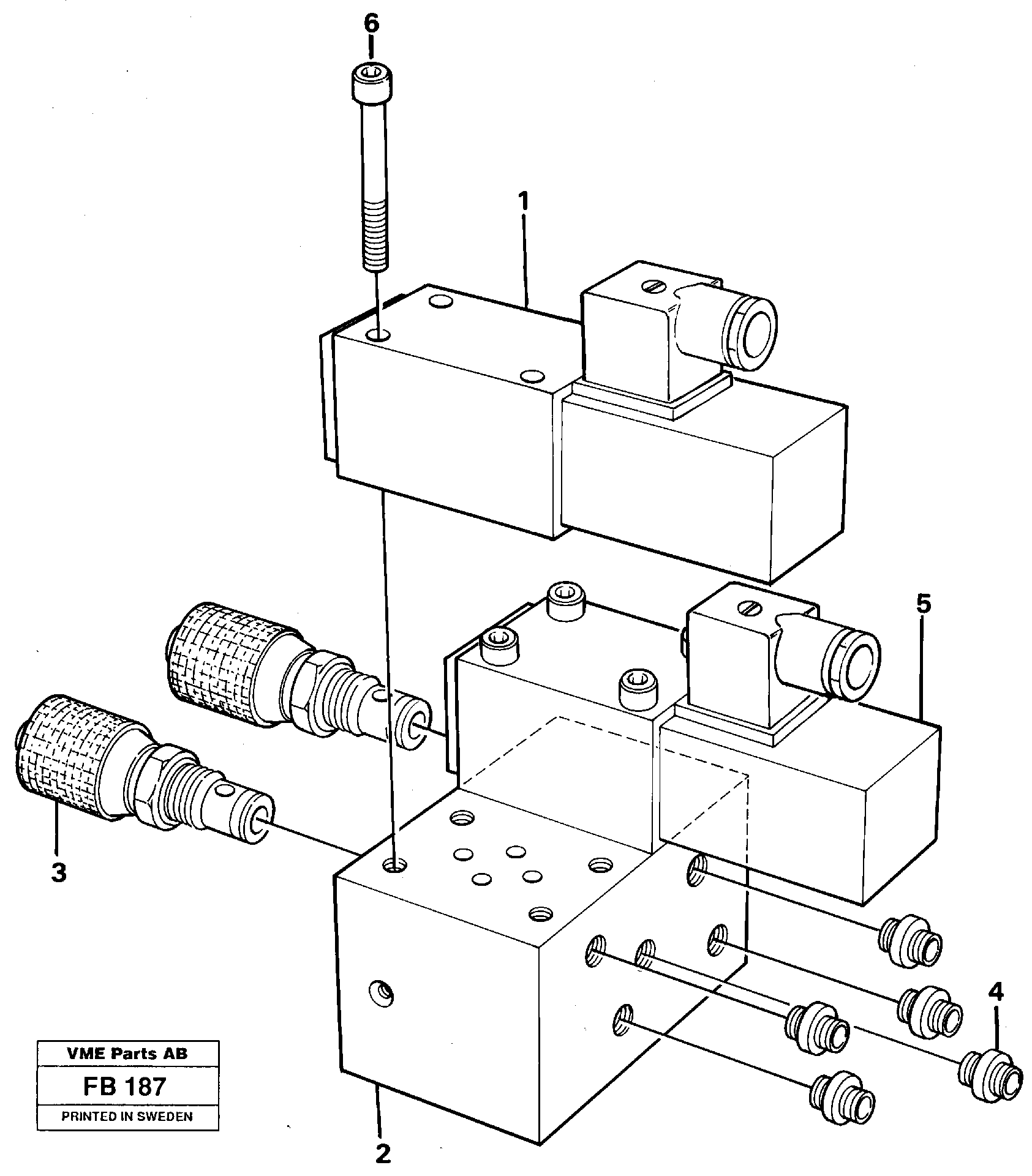 Схема запчастей Volvo EW230B - 26129 Control block, end pos. dampening EW230B ?KERMAN ?KERMAN EW230B