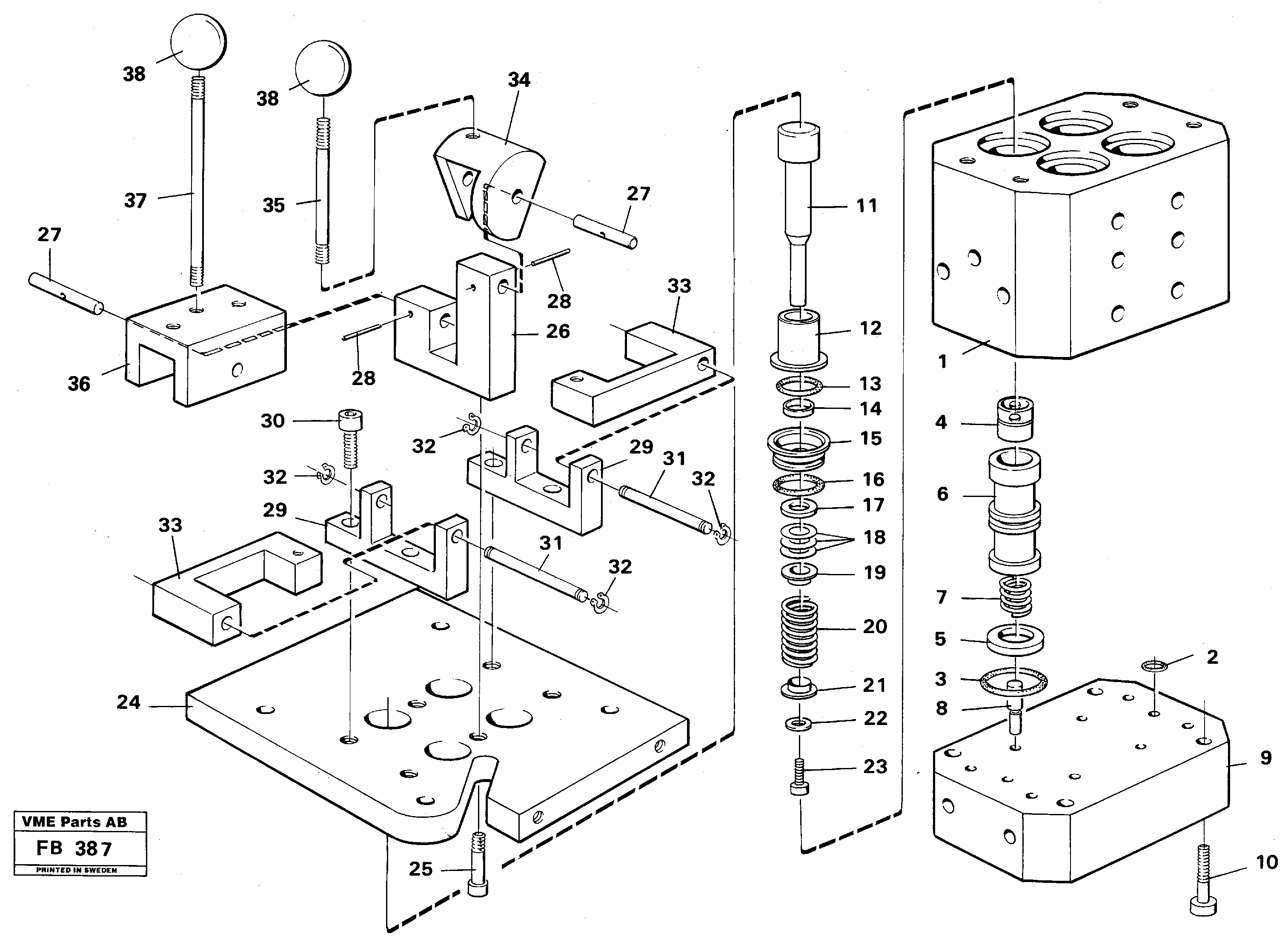 Схема запчастей Volvo EW230B - 30768 Control pressure valve EW230B ?KERMAN ?KERMAN EW230B
