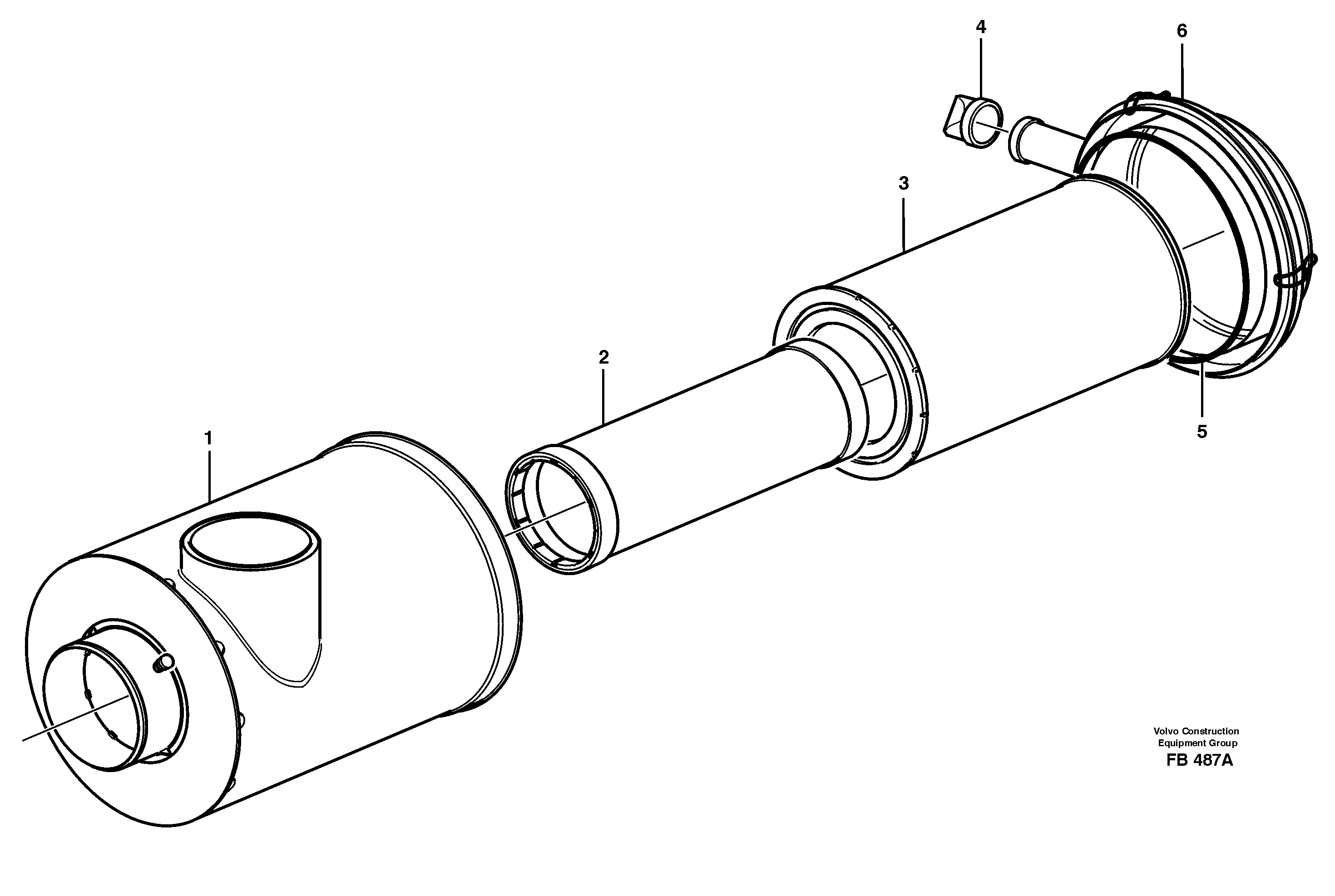 Схема запчастей Volvo EW230B - 36137 Фильтр воздушный EW230B ?KERMAN ?KERMAN EW230B