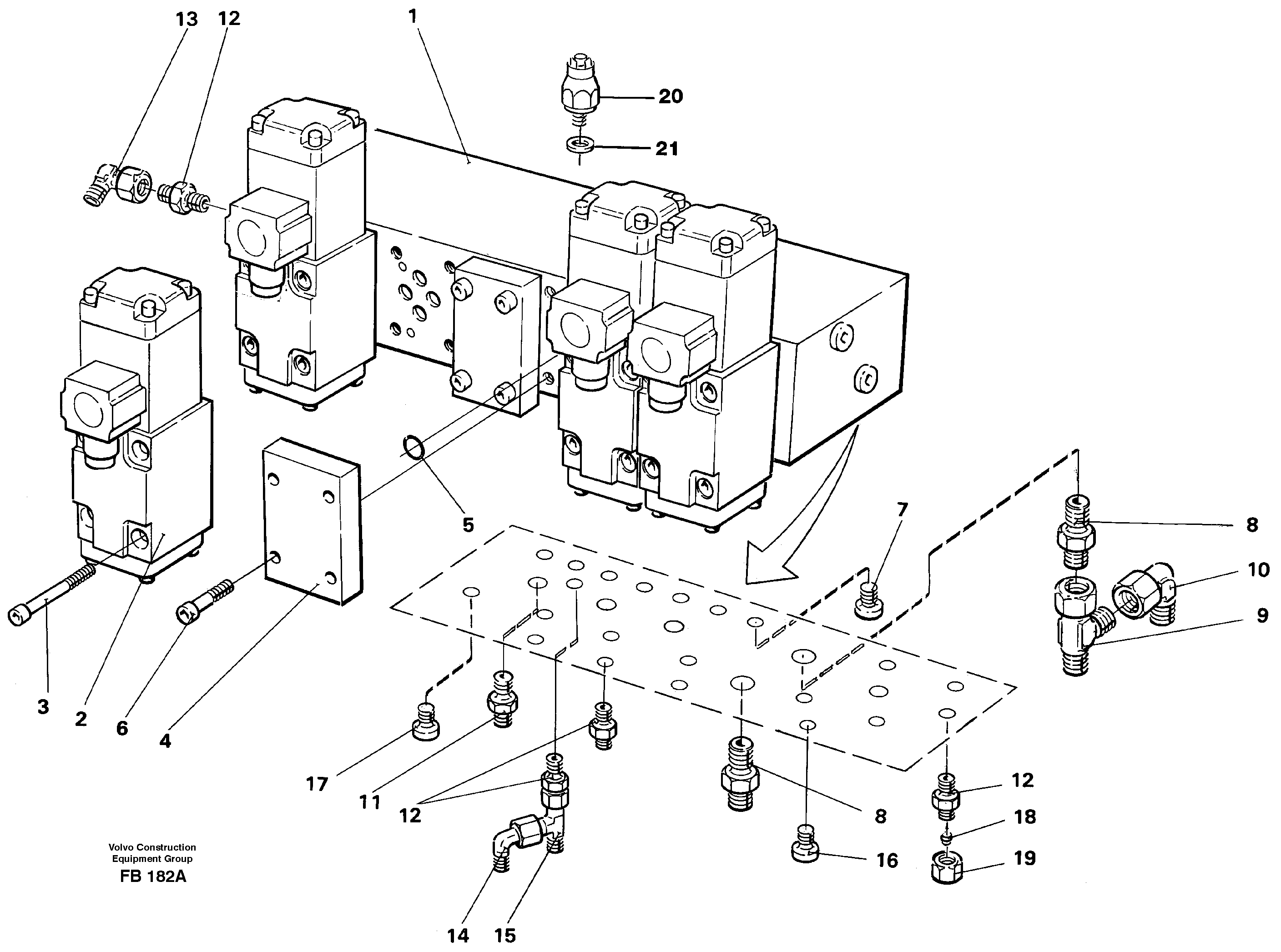 Схема запчастей Volvo EW230B - 30785 Stop control block EW230B ?KERMAN ?KERMAN EW230B