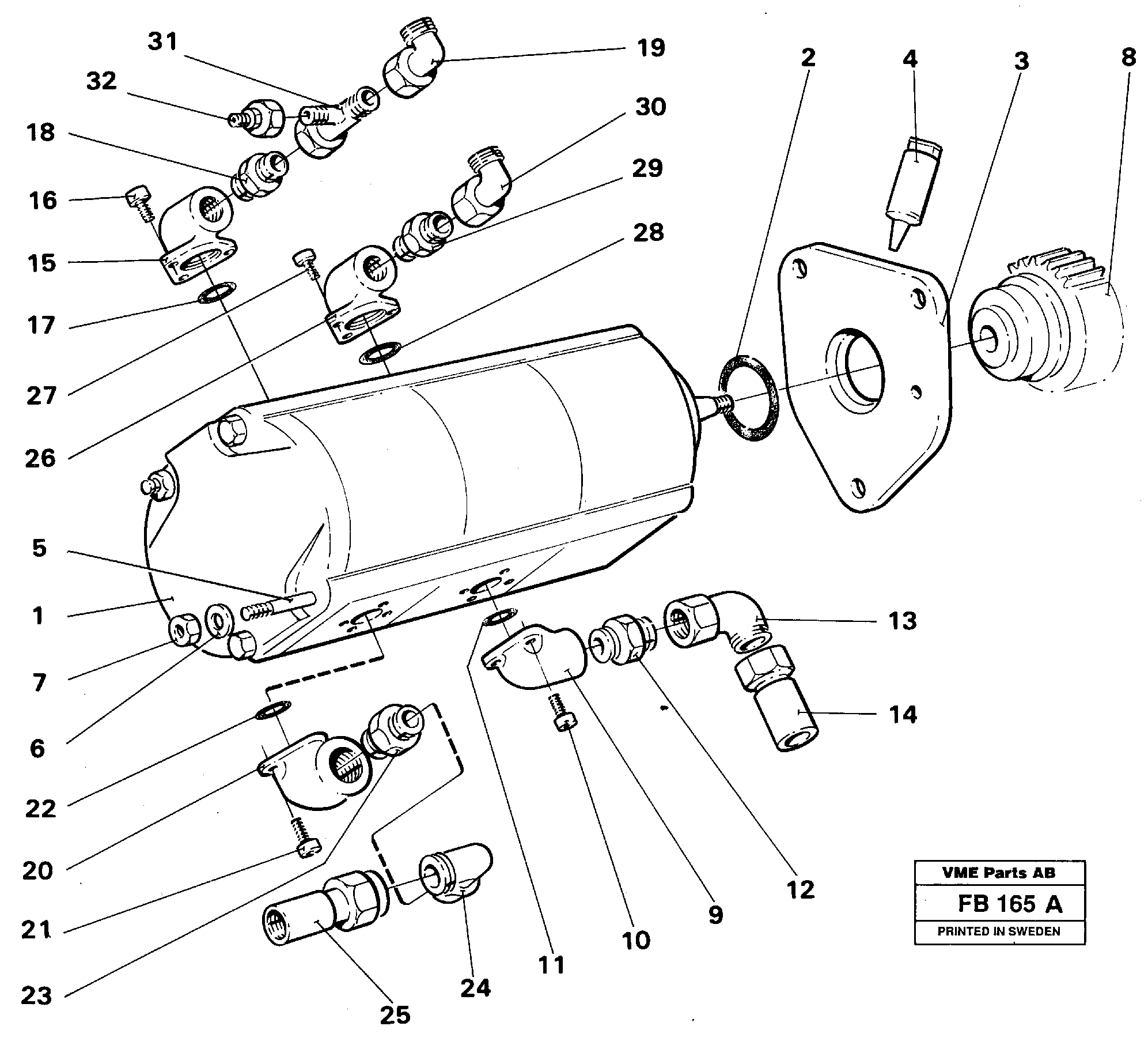 Схема запчастей Volvo EW230B - 65513 Servo pump EW230B ?KERMAN ?KERMAN EW230B