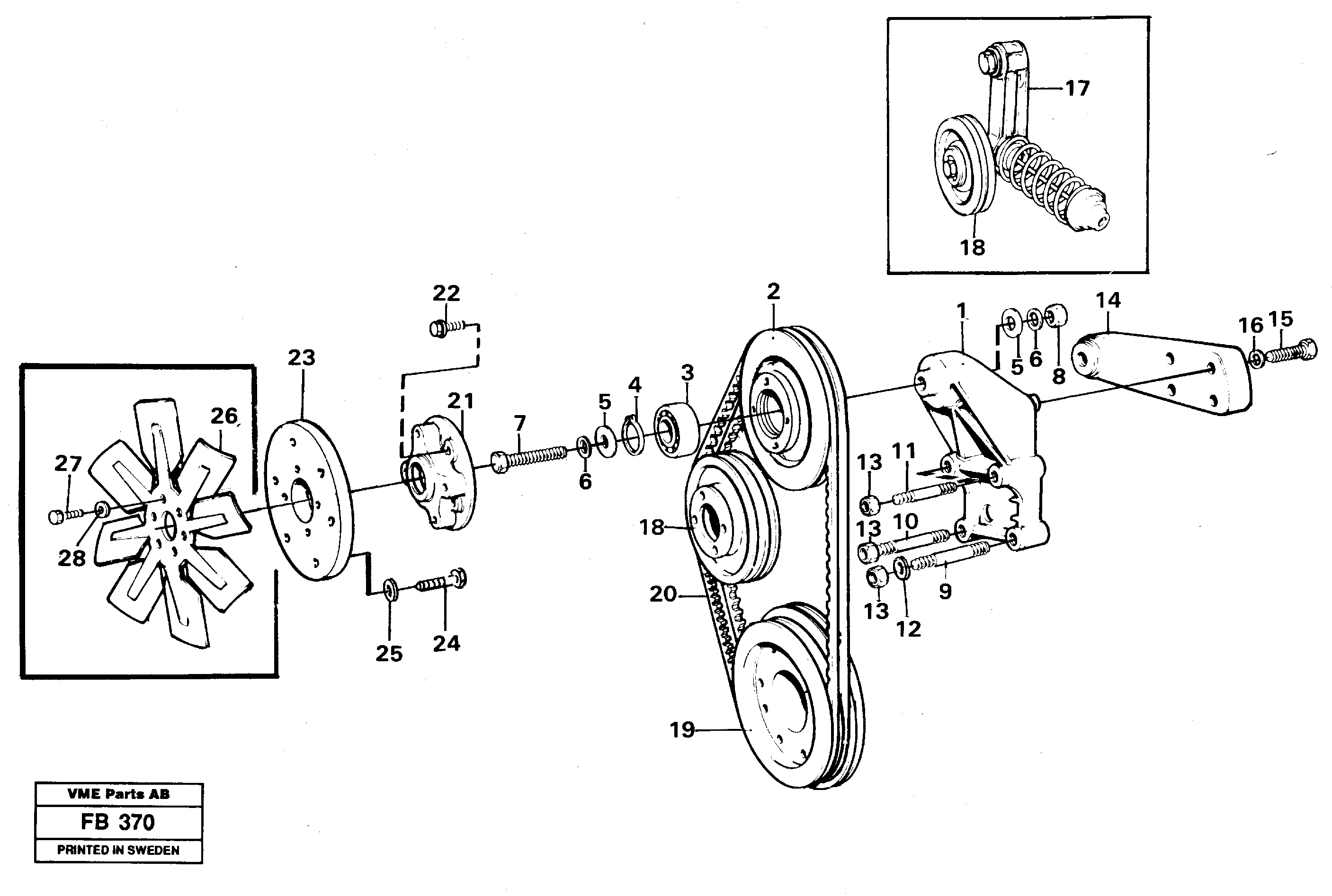 Схема запчастей Volvo EW230B - 32983 Fan and installation components EW230B ?KERMAN ?KERMAN EW230B