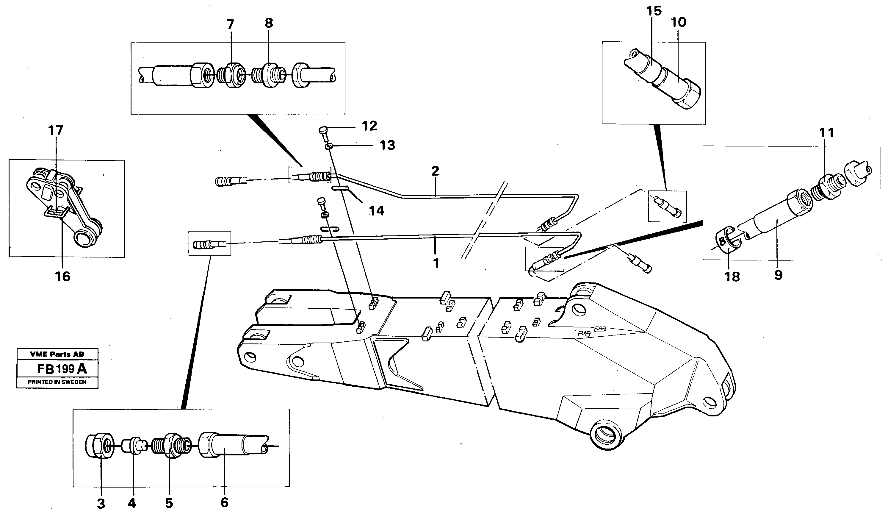 Схема запчастей Volvo EW230B - 26134 Hydr. quick fit equipm. on long dipper arm, 2,8m, 3,3m EW230B ?KERMAN ?KERMAN EW230B