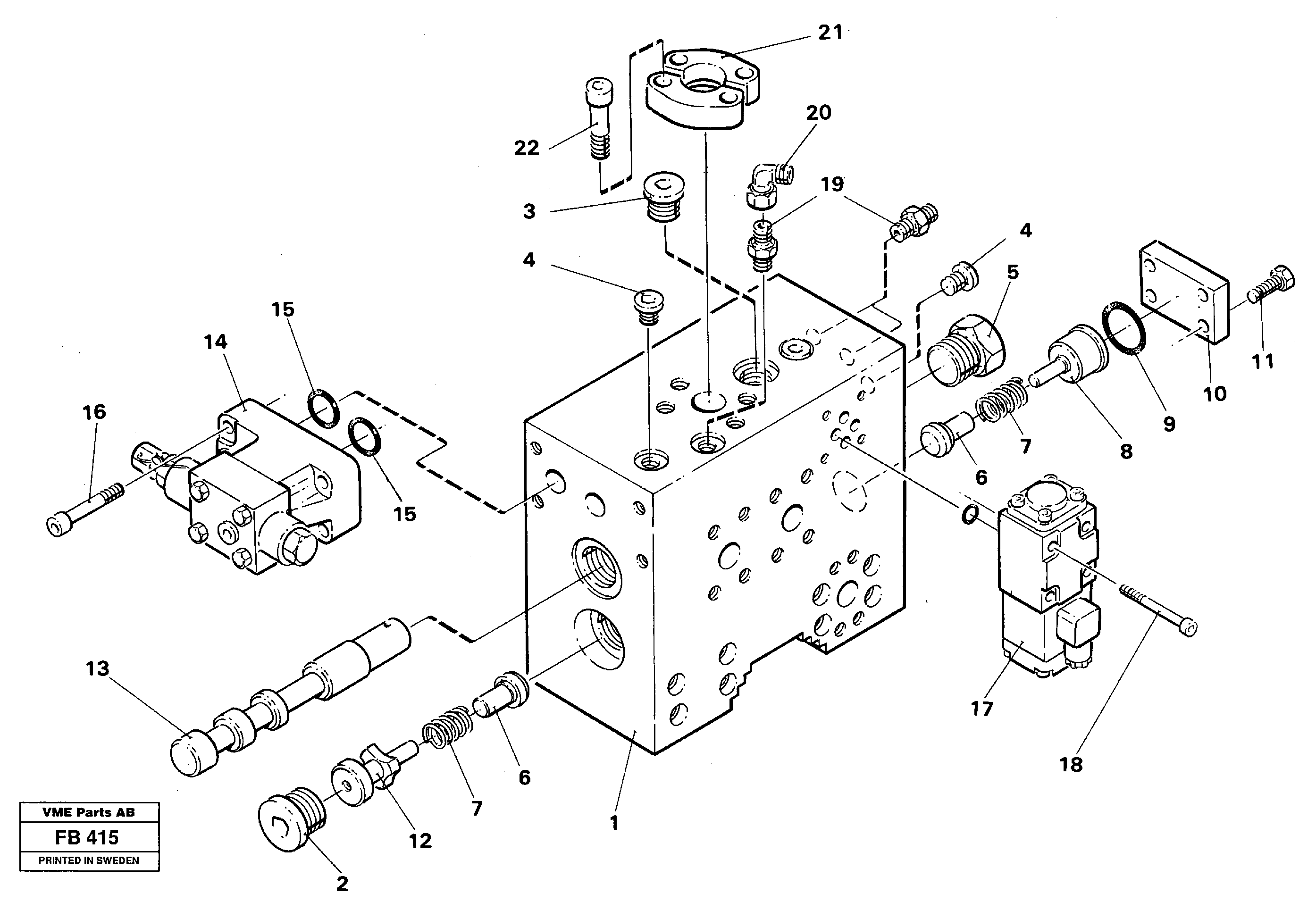 Схема запчастей Volvo EW230B - 28593 Control block for hydraulic hammer EW230B ?KERMAN ?KERMAN EW230B