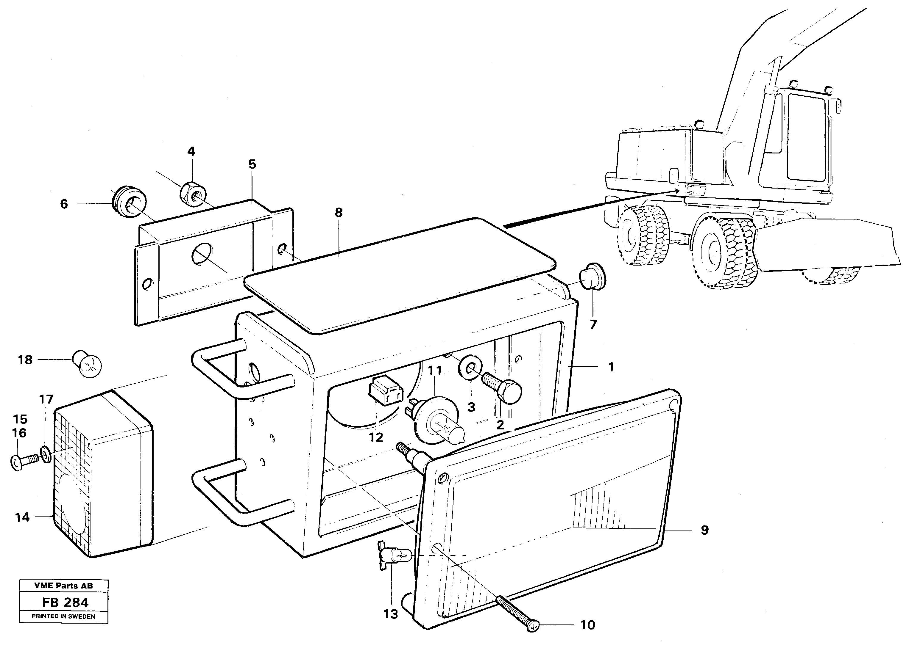 Схема запчастей Volvo EW230B - 4474 Headlamp EW230B ?KERMAN ?KERMAN EW230B