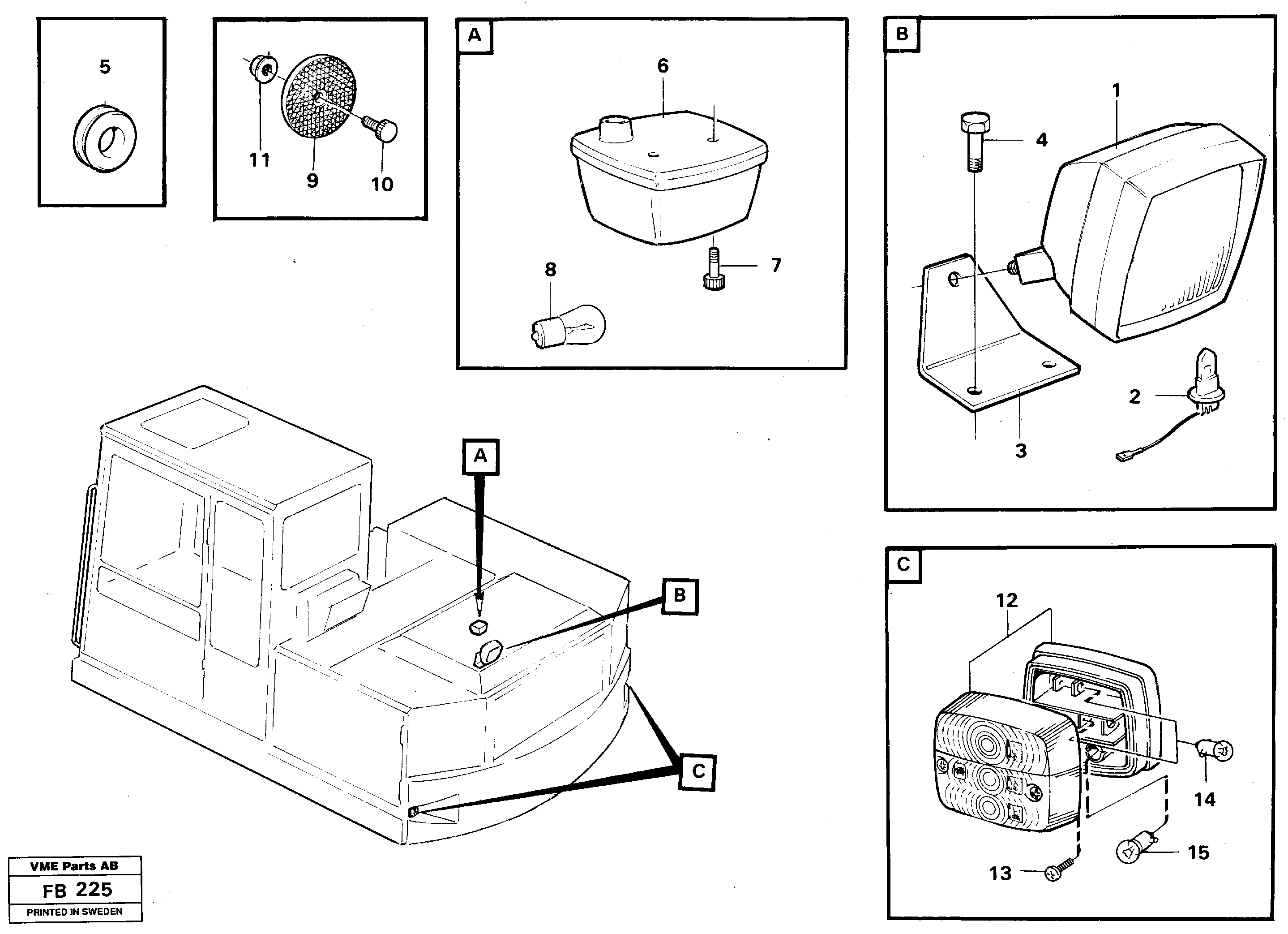 Схема запчастей Volvo EW230B - 4475 Lighting, rear EW230B ?KERMAN ?KERMAN EW230B