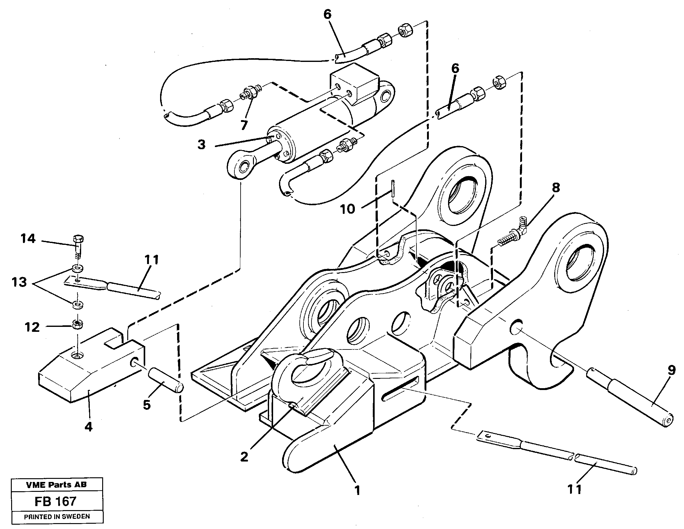Схема запчастей Volvo EW230B - 28609 Quickfit, hydraulic EW230B ?KERMAN ?KERMAN EW230B