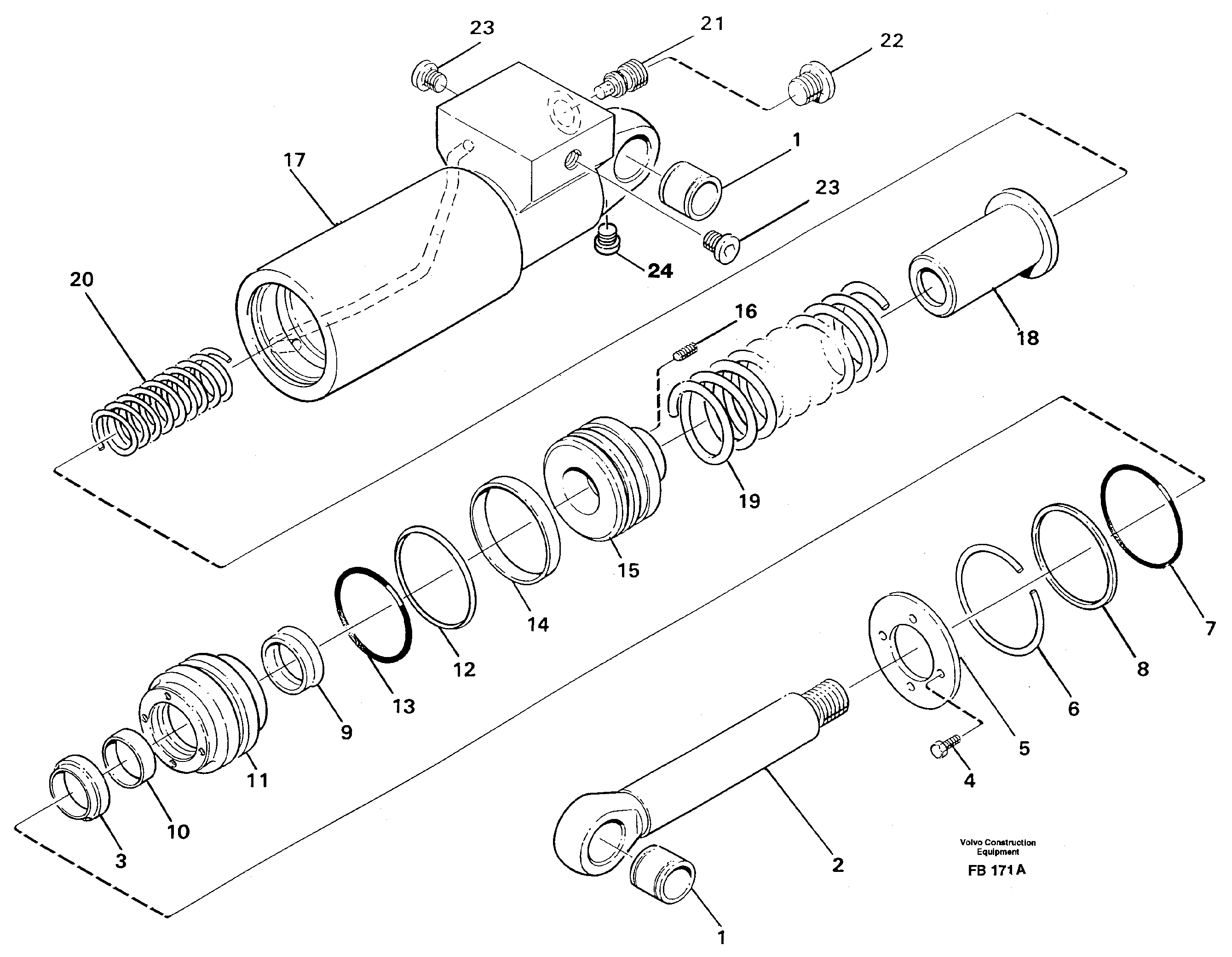 Схема запчастей Volvo EW230B - 66239 Гидроцилиндр EW230B ?KERMAN ?KERMAN EW230B