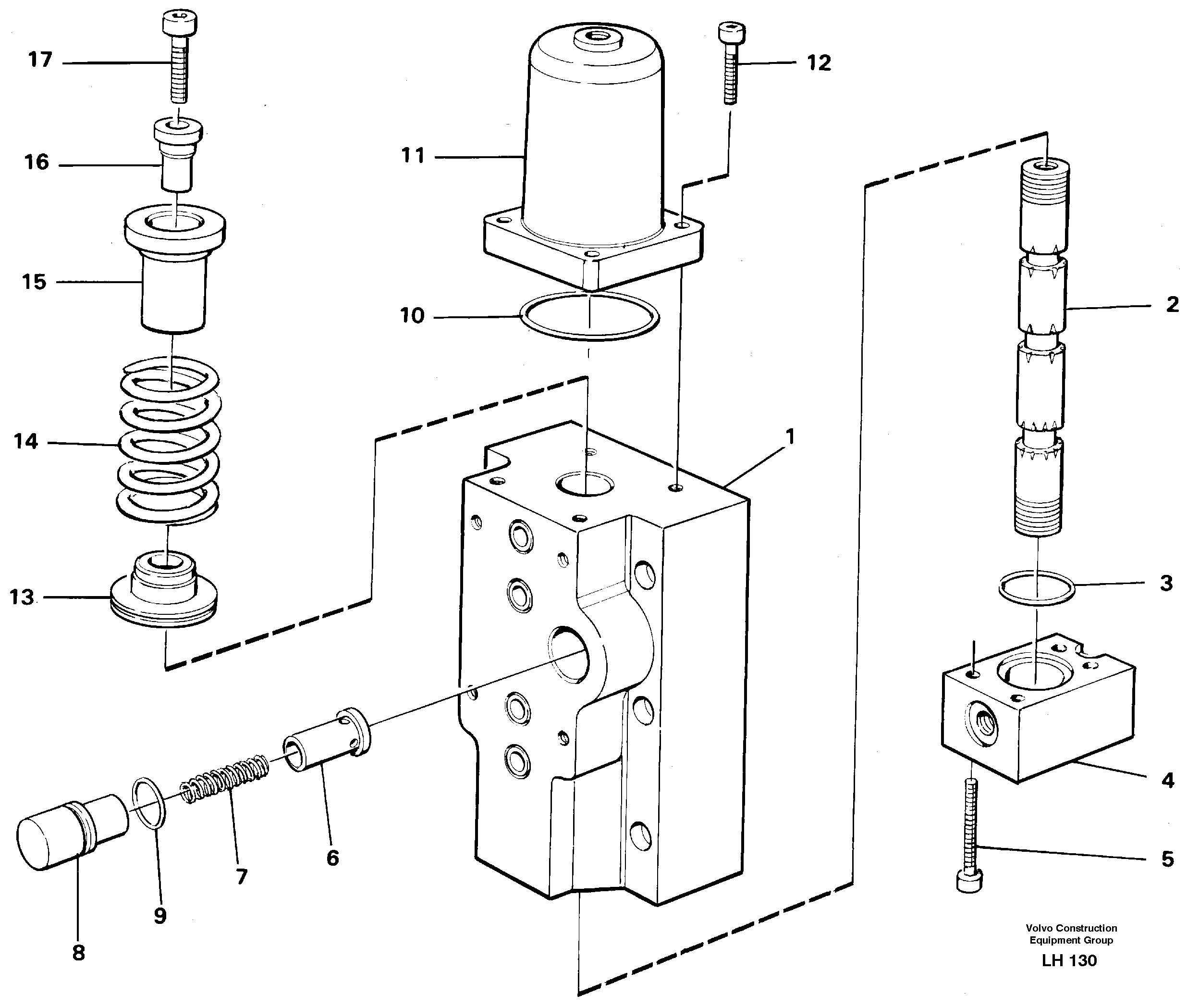 Схема запчастей Volvo EW230B - 106816 Four-way valve EW230B SER NO 1736-