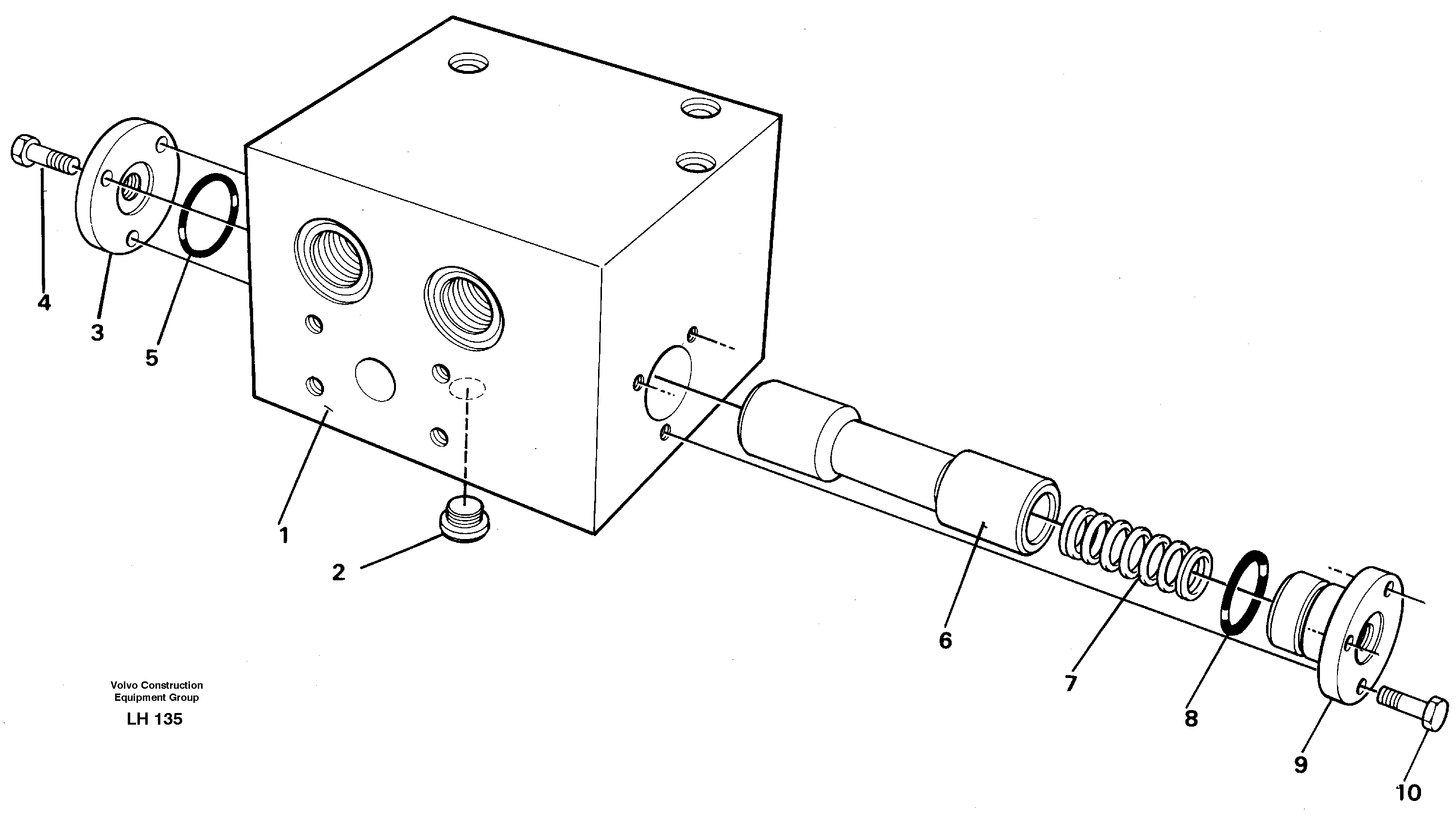 Схема запчастей Volvo EW230B - 30317 Connection valve EW230B SER NO 1736-