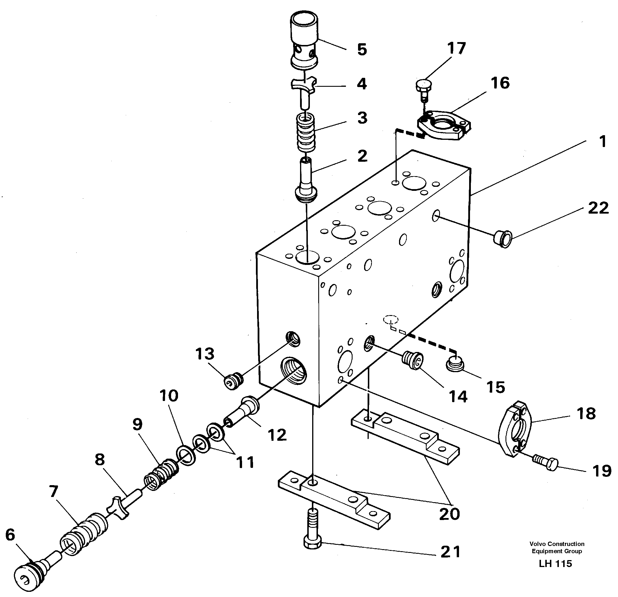 Схема запчастей Volvo EW230B - 57506 Connection board EW230B SER NO 1736-