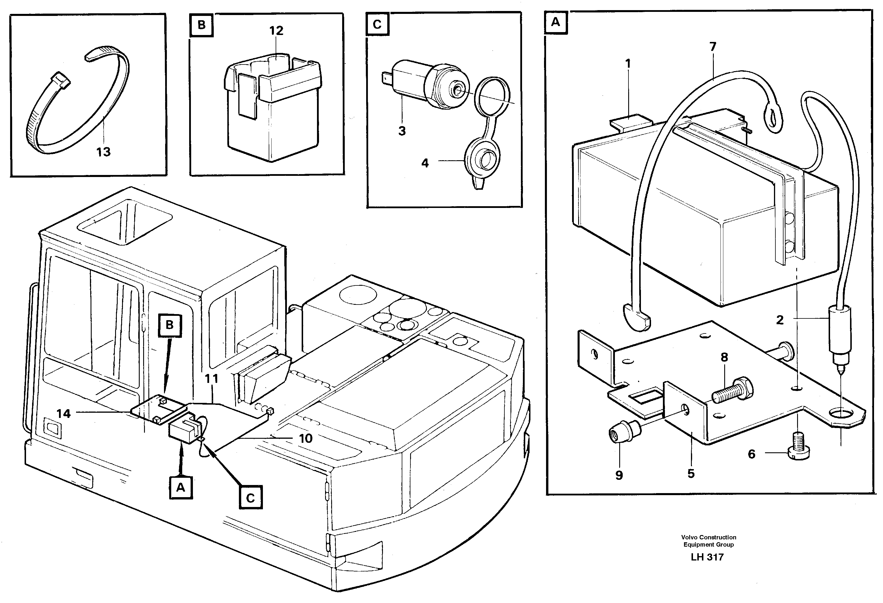 Схема запчастей Volvo EW230B - 105454 Lunch box heater EW230B SER NO 1736-