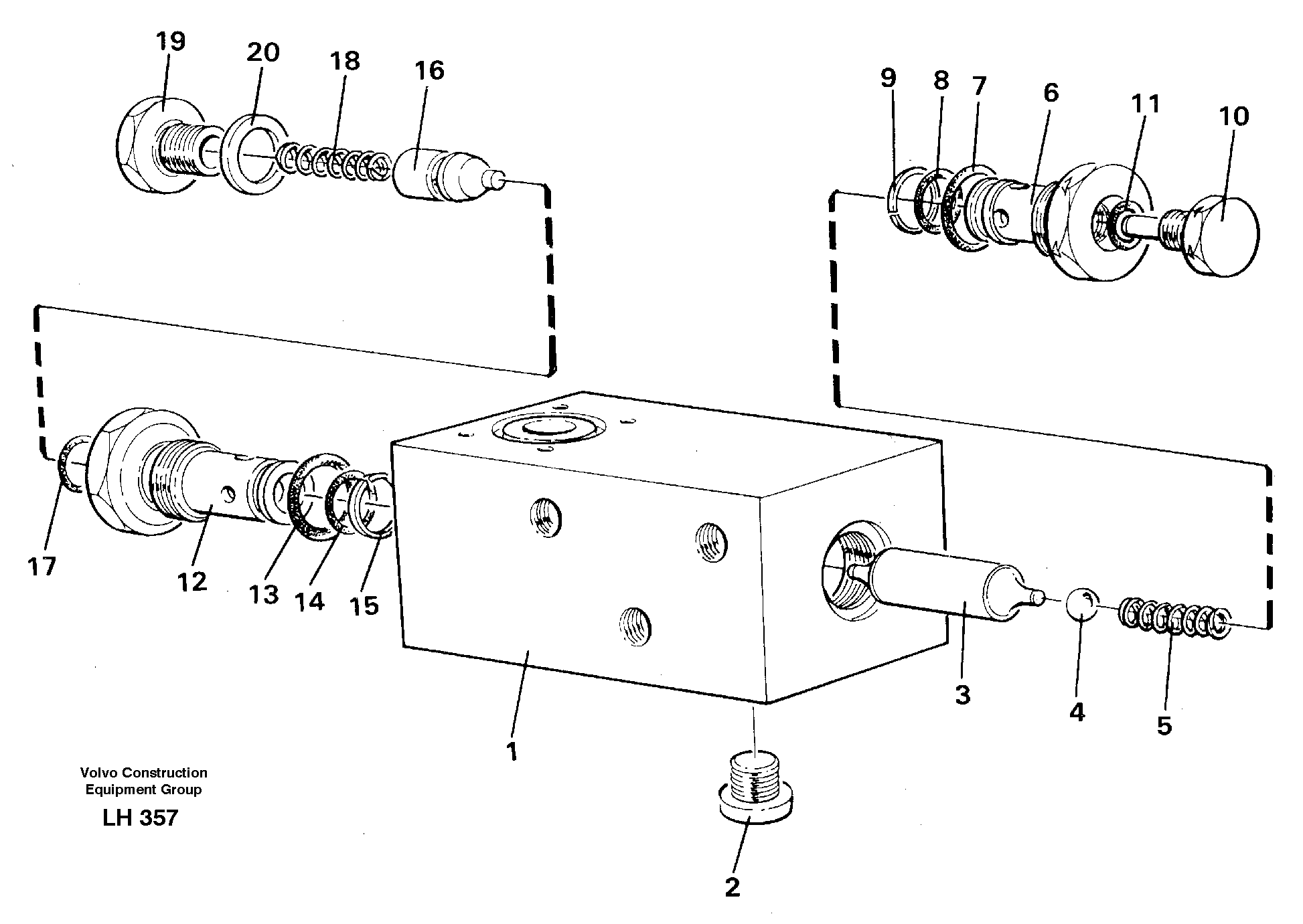Схема запчастей Volvo EW230B - 12799 Hydraulic lock, dozer blade EW230B SER NO 1736-