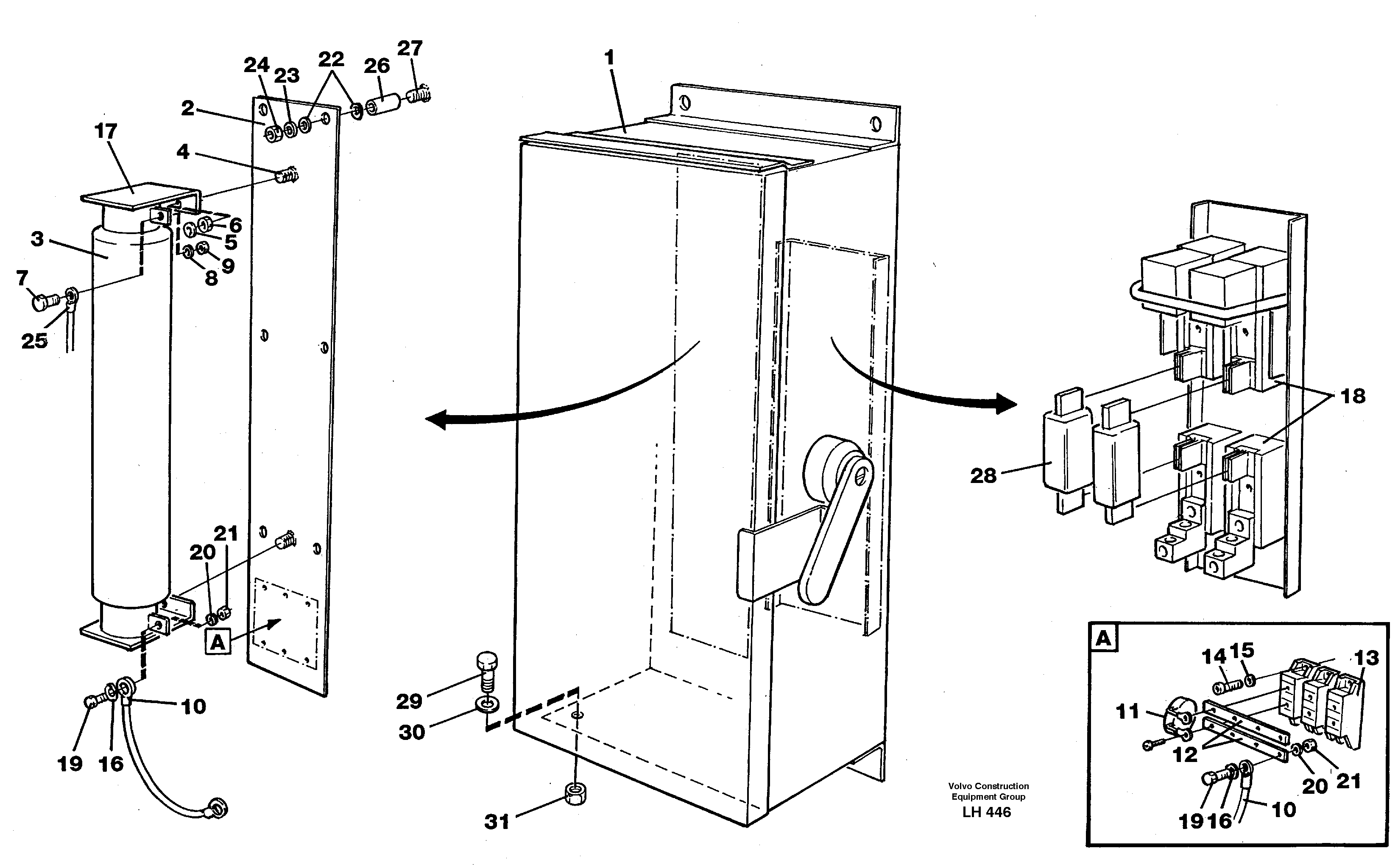 Схема запчастей Volvo EW230B - 64193 Magnet equipment Ohio, disconnector unit EW230B SER NO 1736-