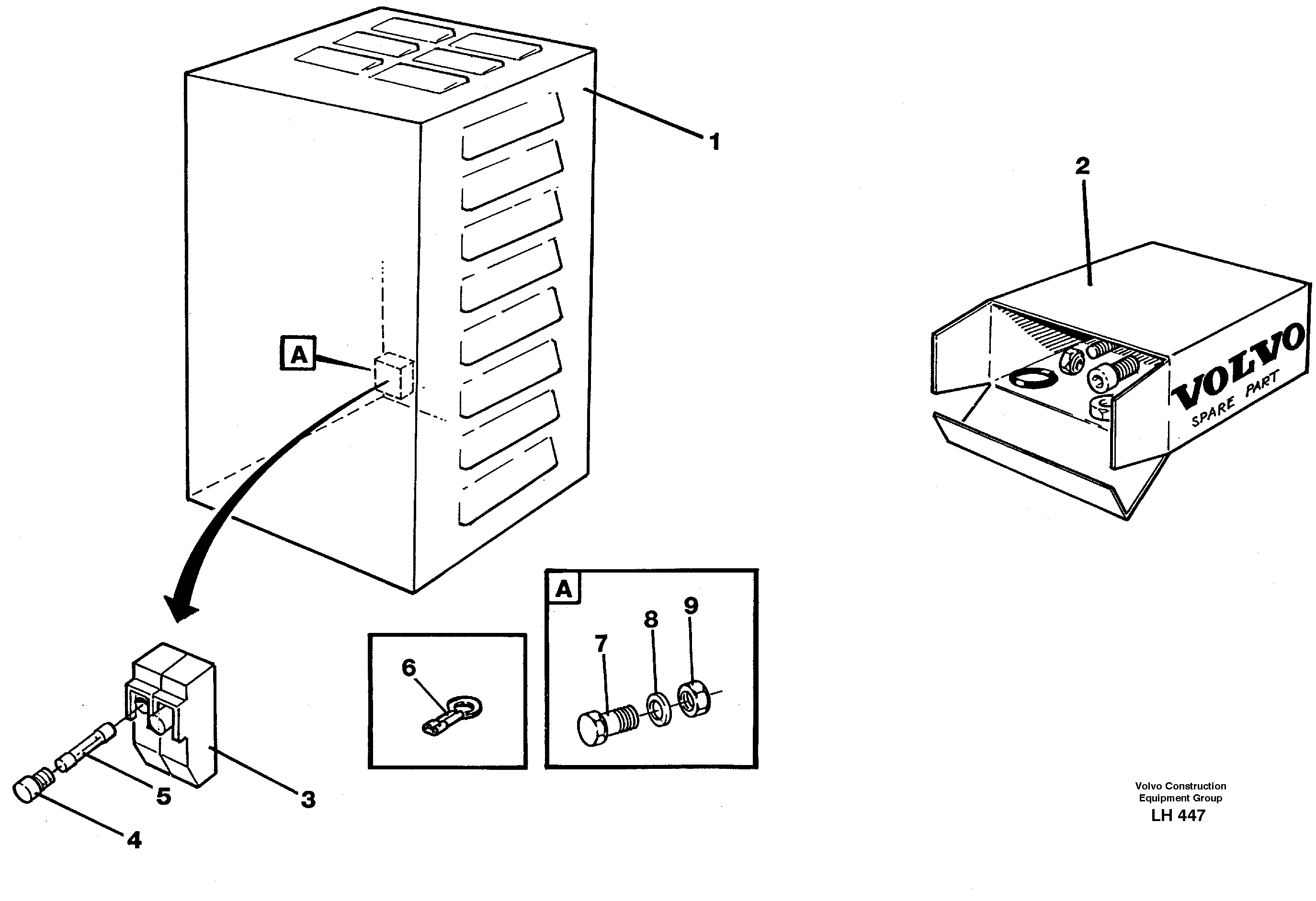 Схема запчастей Volvo EW230B - 79873 Magnet equipment Ohio, controller unit EW230B SER NO 1736-