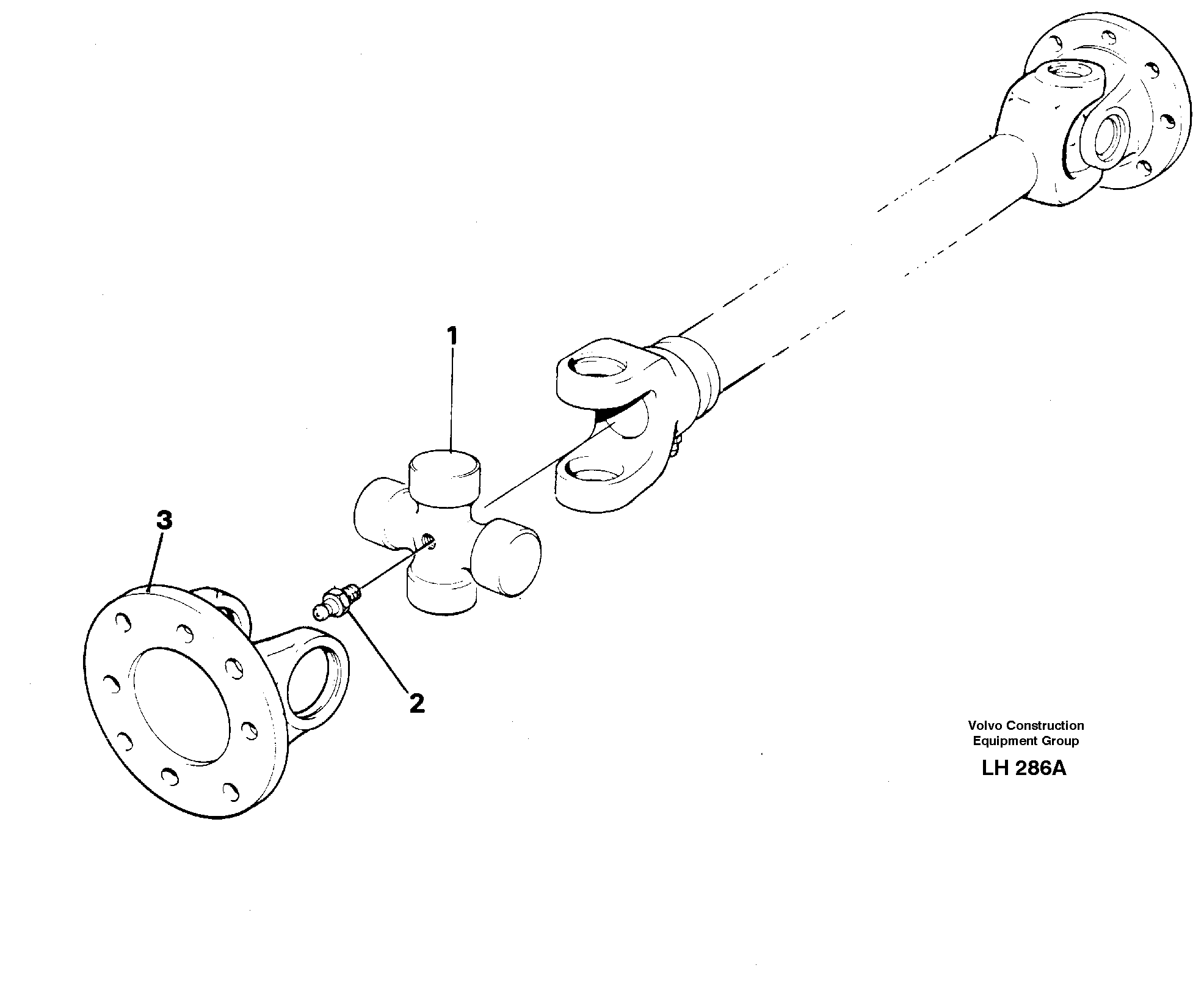 Схема запчастей Volvo EW230B - 95345 Power shafts EW230B SER NO 1736-