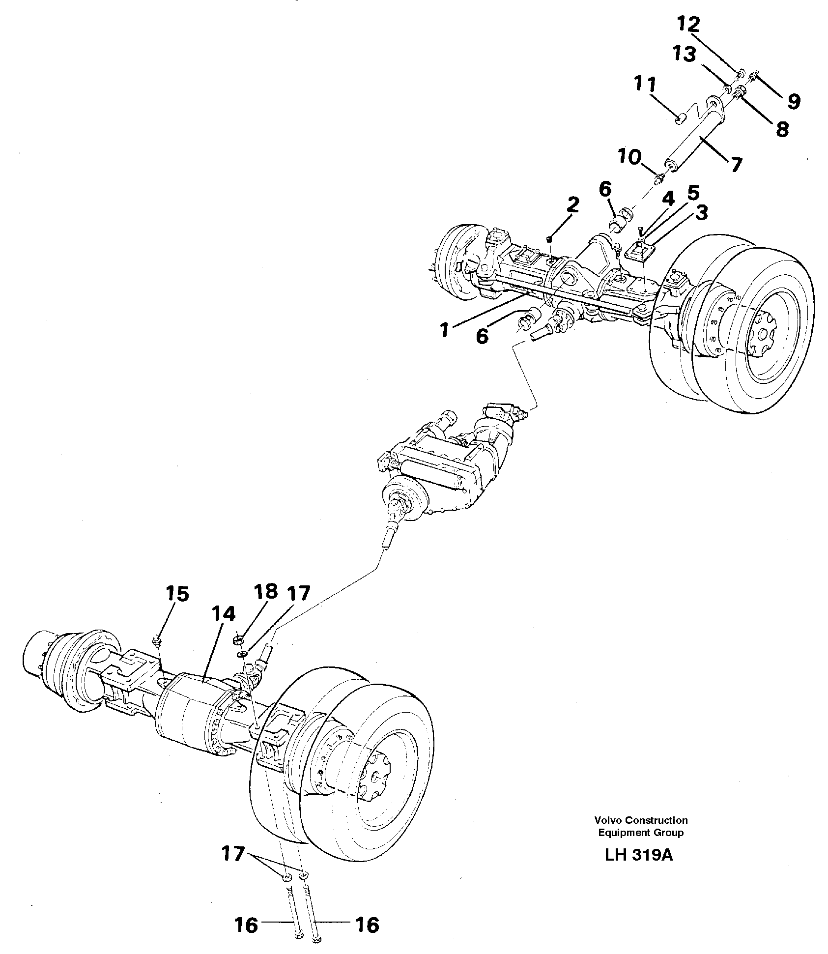 Схема запчастей Volvo EW230B - 38983 Planet axles with fitting parts EW230B SER NO 1736-