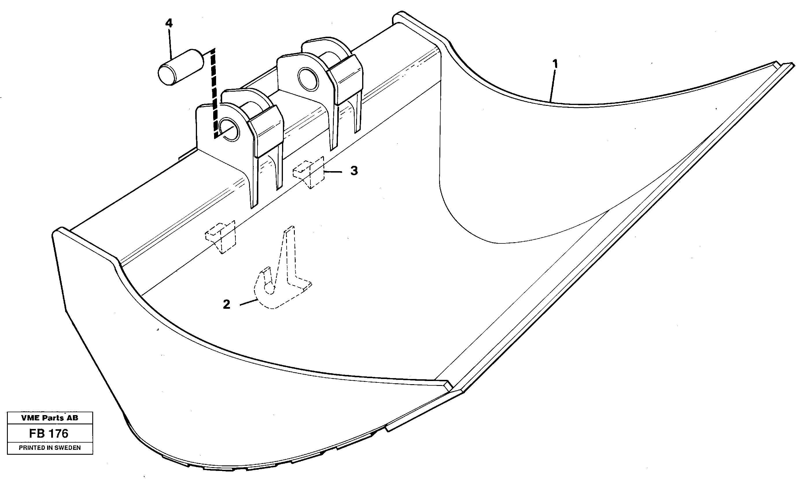 Схема запчастей Volvo EW230B - 1738 Fixed slope buckets EW230B ?KERMAN ?KERMAN EW230B