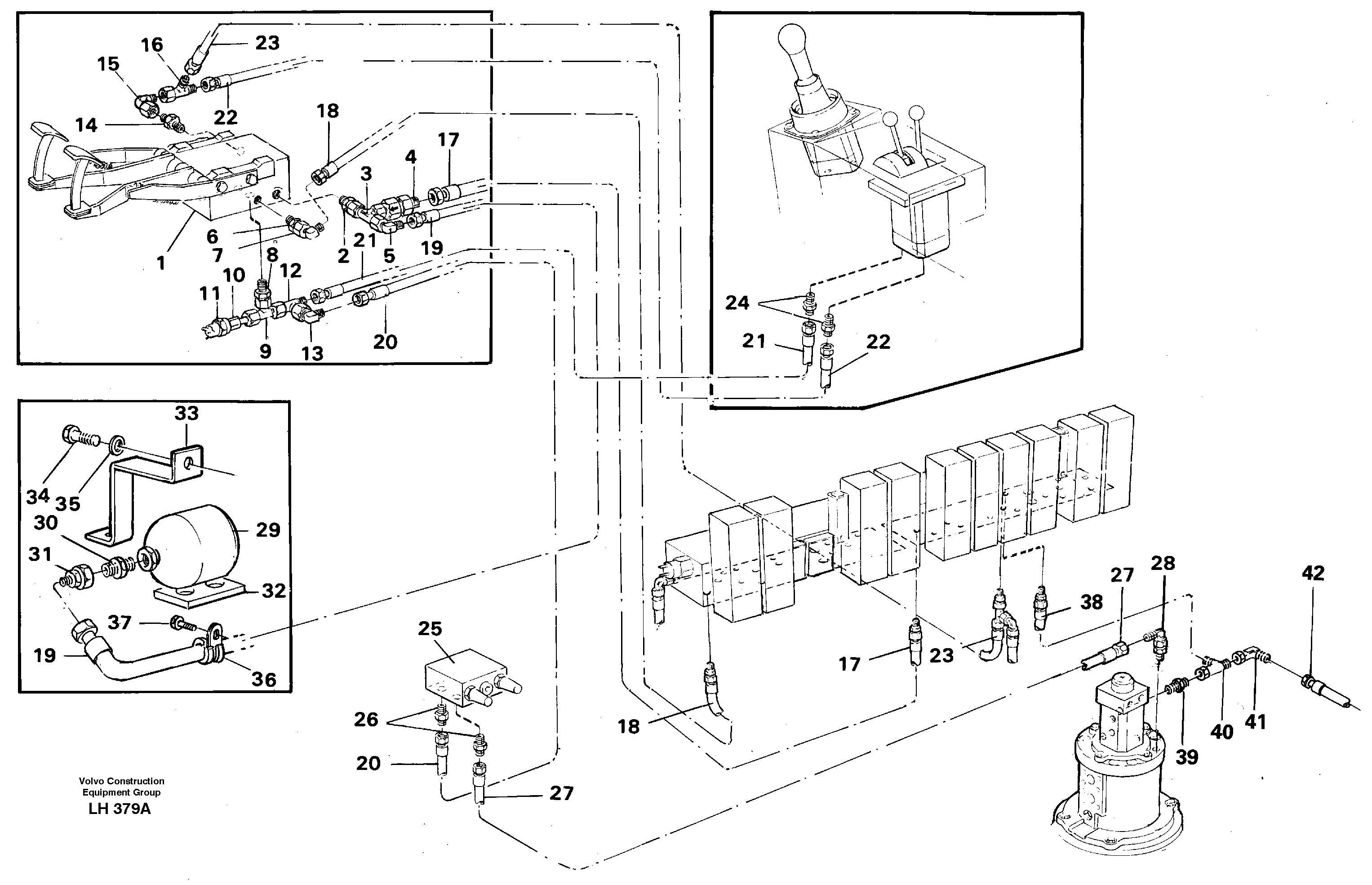 Схема запчастей Volvo EW230B - 39246 Brake system Cab EW230B SER NO 1736-