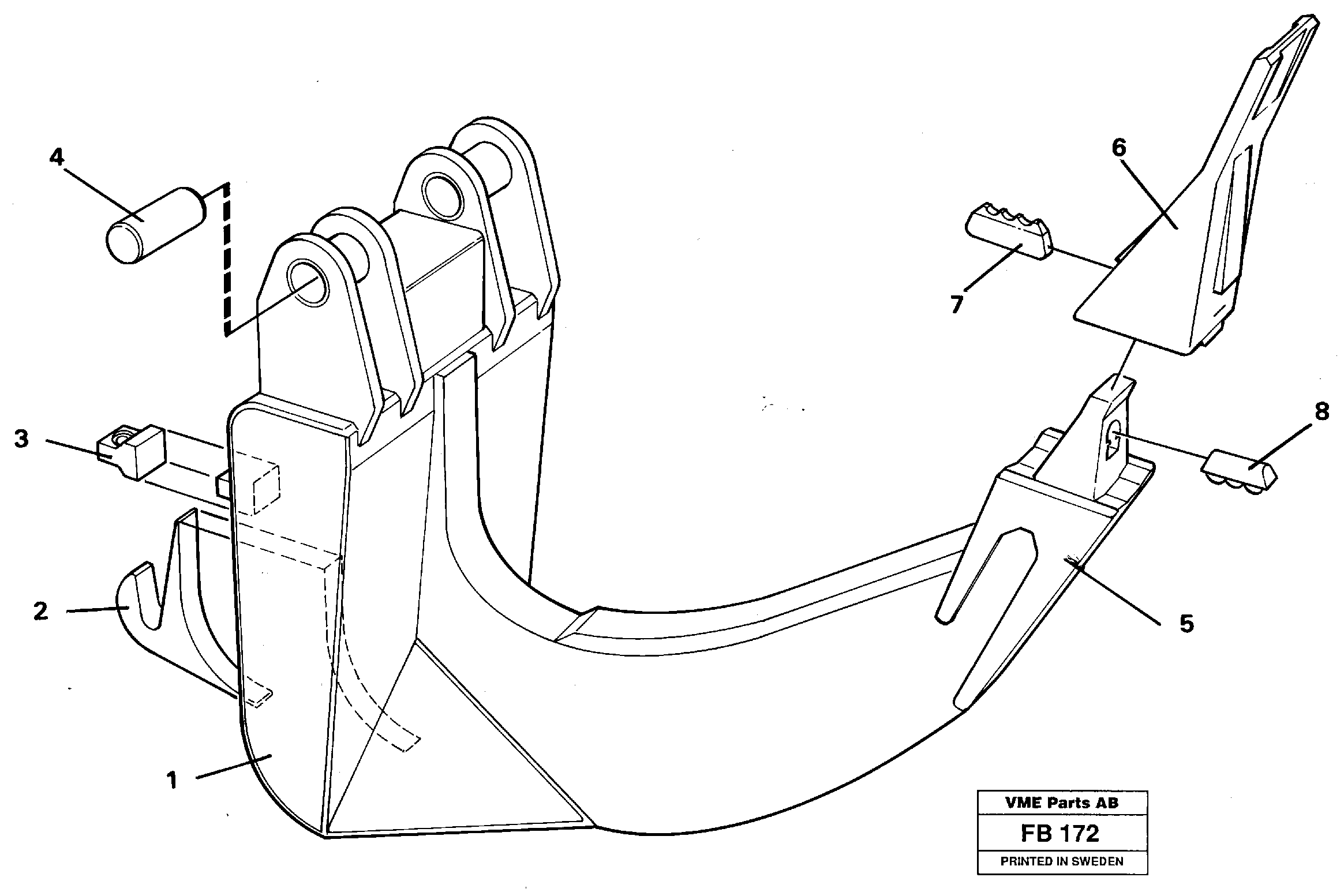 Схема запчастей Volvo EW230B - 97926 Рыхлитель EW230B ?KERMAN ?KERMAN EW230B