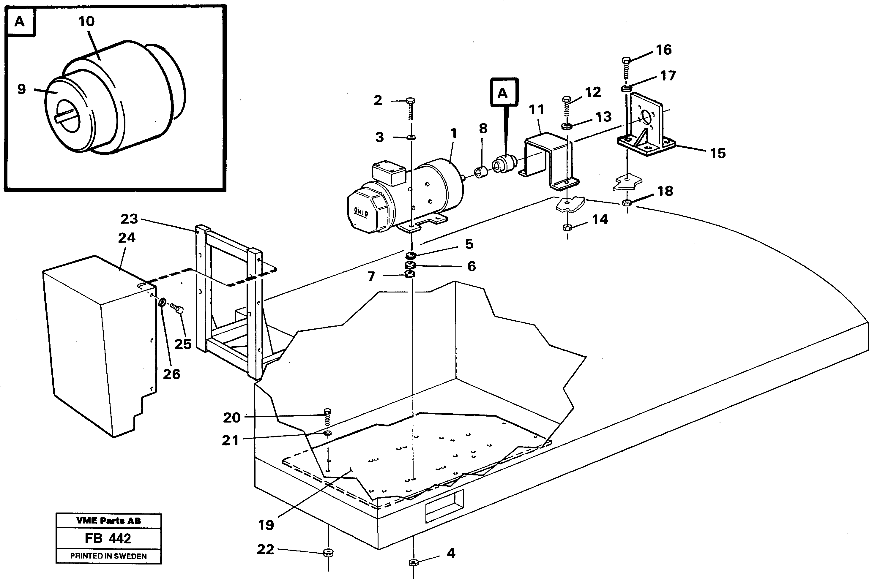 Схема запчастей Volvo EW230B - 33683 Magnet equipment Ohio, alternator anchorage EW230B ?KERMAN ?KERMAN EW230B