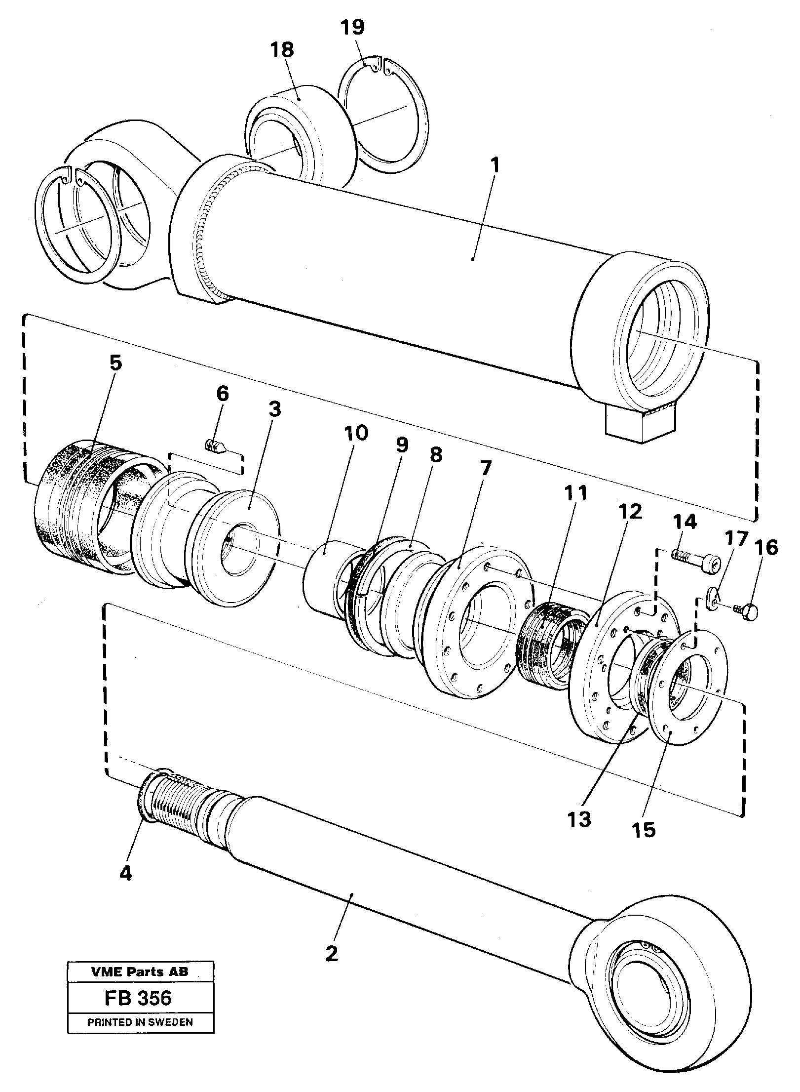 Схема запчастей Volvo EW230B - 28616 Гидроцилиндр EW230B ?KERMAN ?KERMAN EW230B
