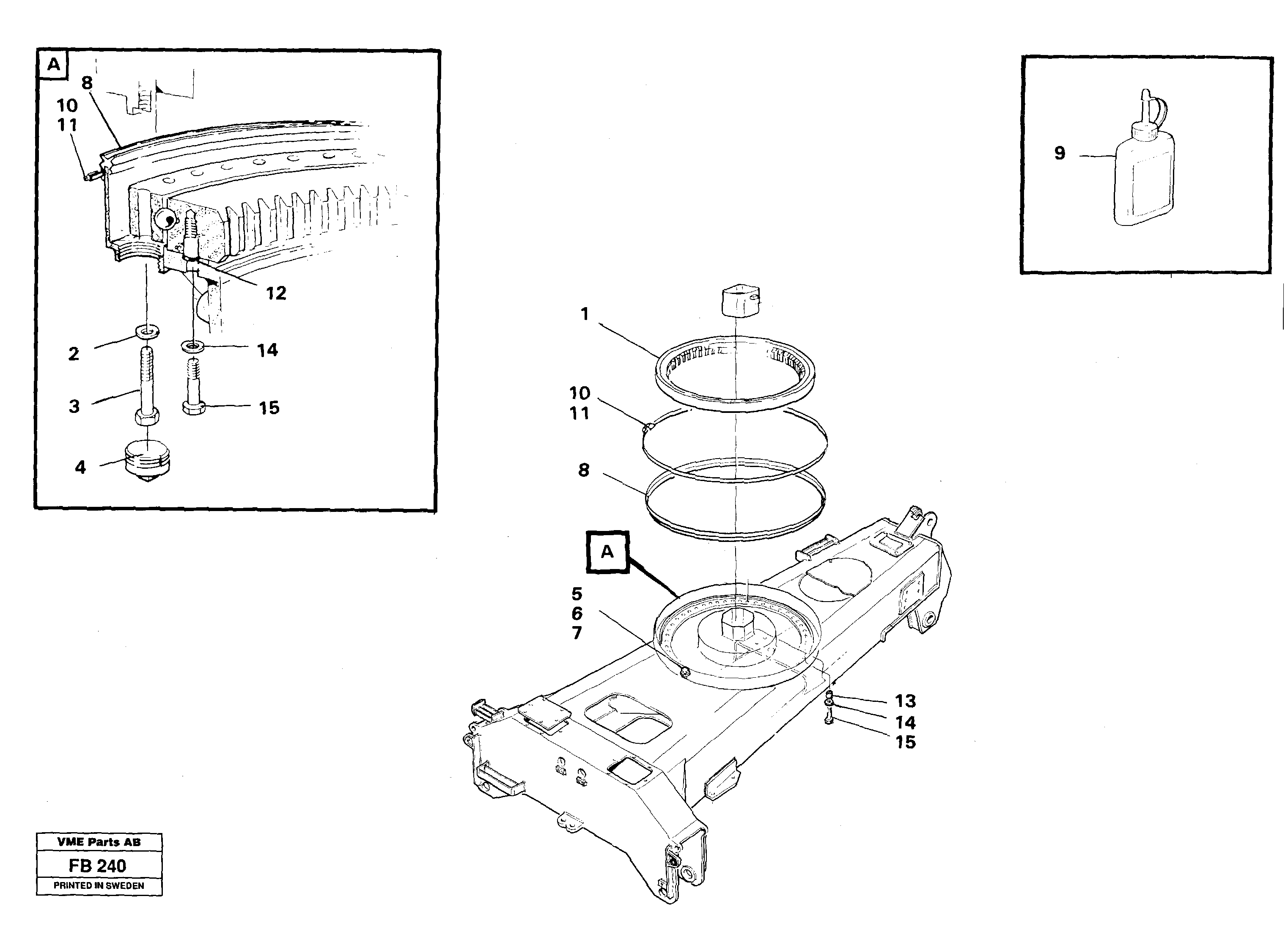 Схема запчастей Volvo EW230B - 16071 Slewing ring attachment EW230B ?KERMAN ?KERMAN EW230B