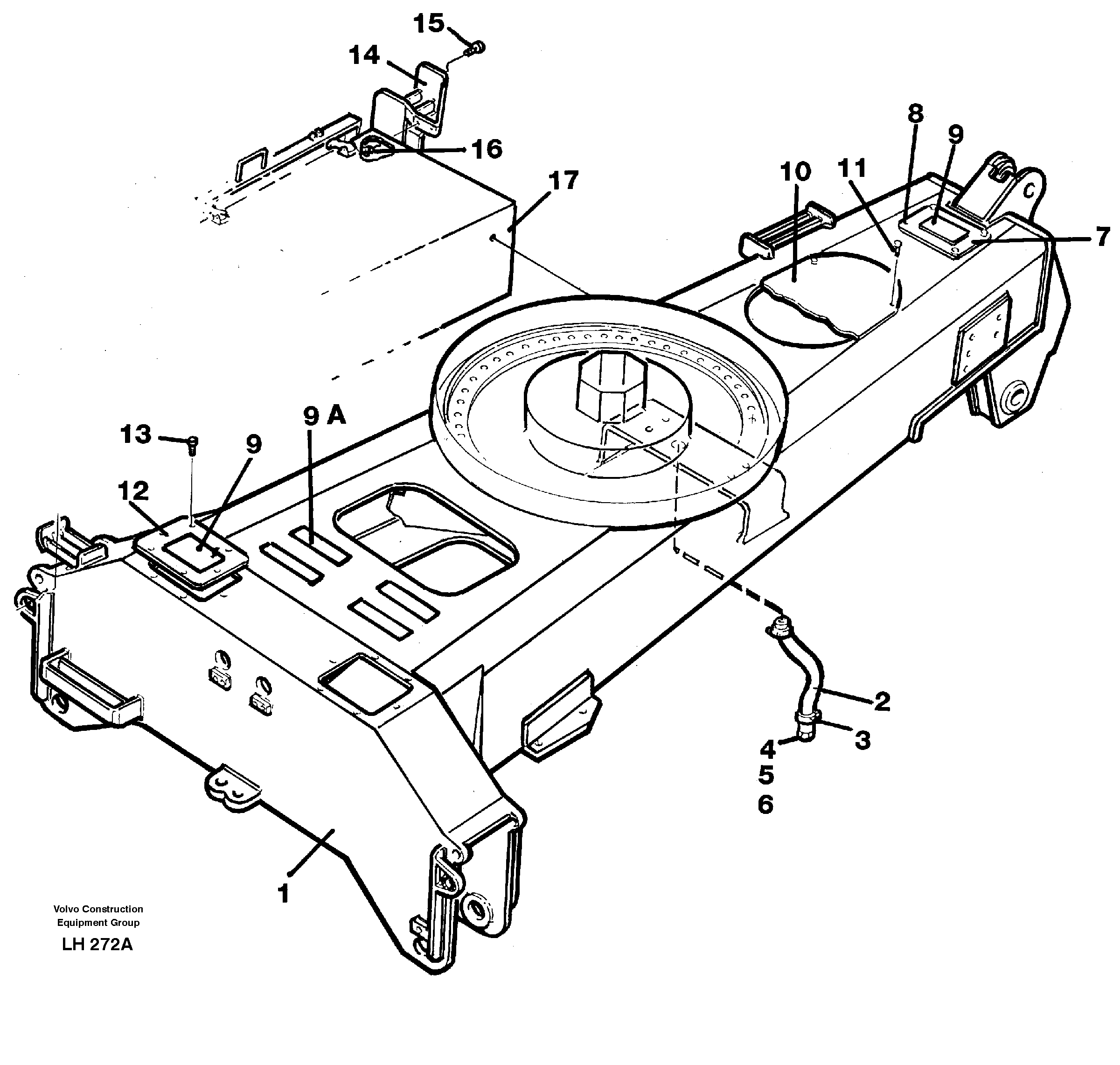 Схема запчастей Volvo EW230B - 86137 Шасси EW230B SER NO 1736-