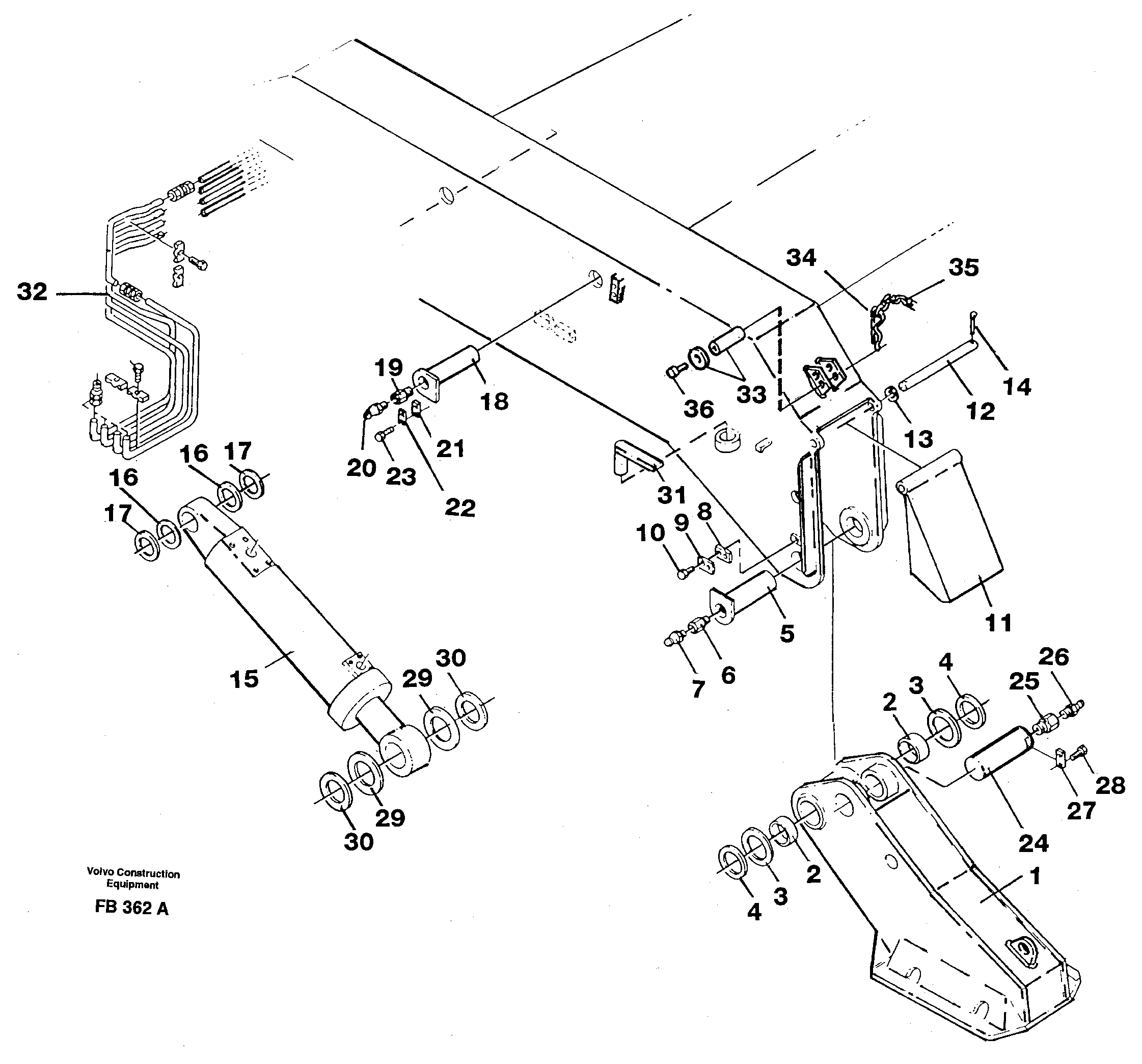 Схема запчастей Volvo EW230B - 97028 Stabilisers EW230B ?KERMAN ?KERMAN EW230B