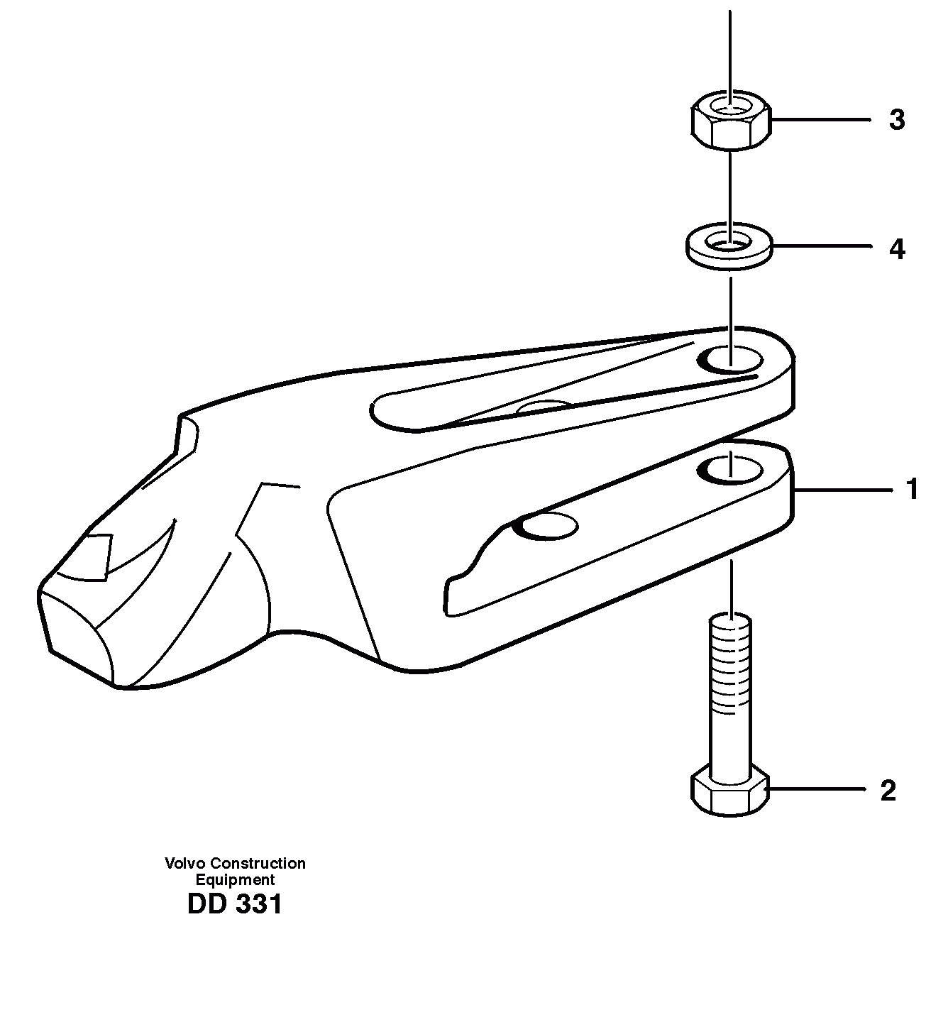 Схема запчастей Volvo EC620 - 36571 Adapter kit ATTACHMENTS ATTACHMENTS BUCKETS