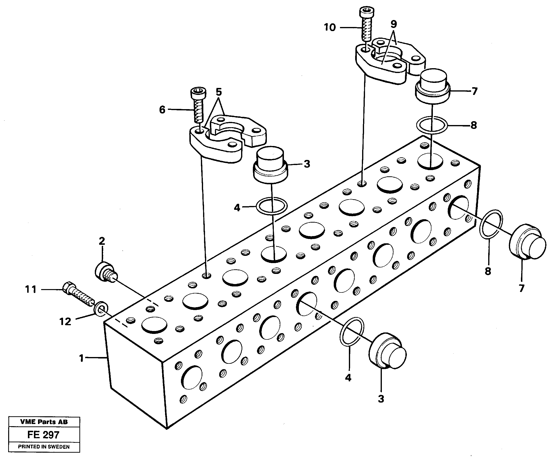 Схема запчастей Volvo EC620 - 52614 Connection board EC620 ?KERMAN ?KERMAN EC620 SER NO - 445