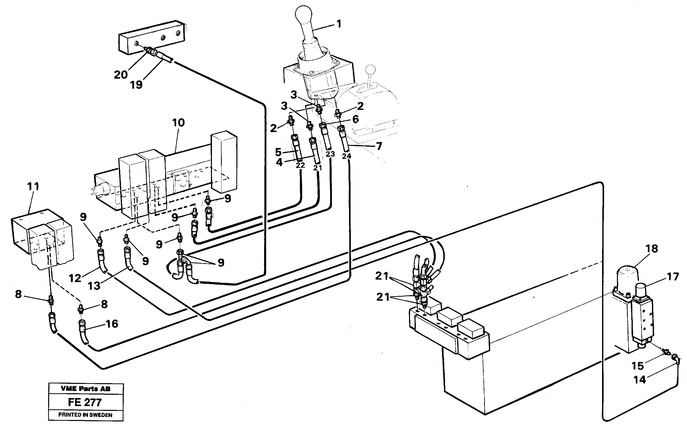 Схема запчастей Volvo EC620 - 26701 Servo hydraulics, boom EC620 ?KERMAN ?KERMAN EC620 SER NO - 445