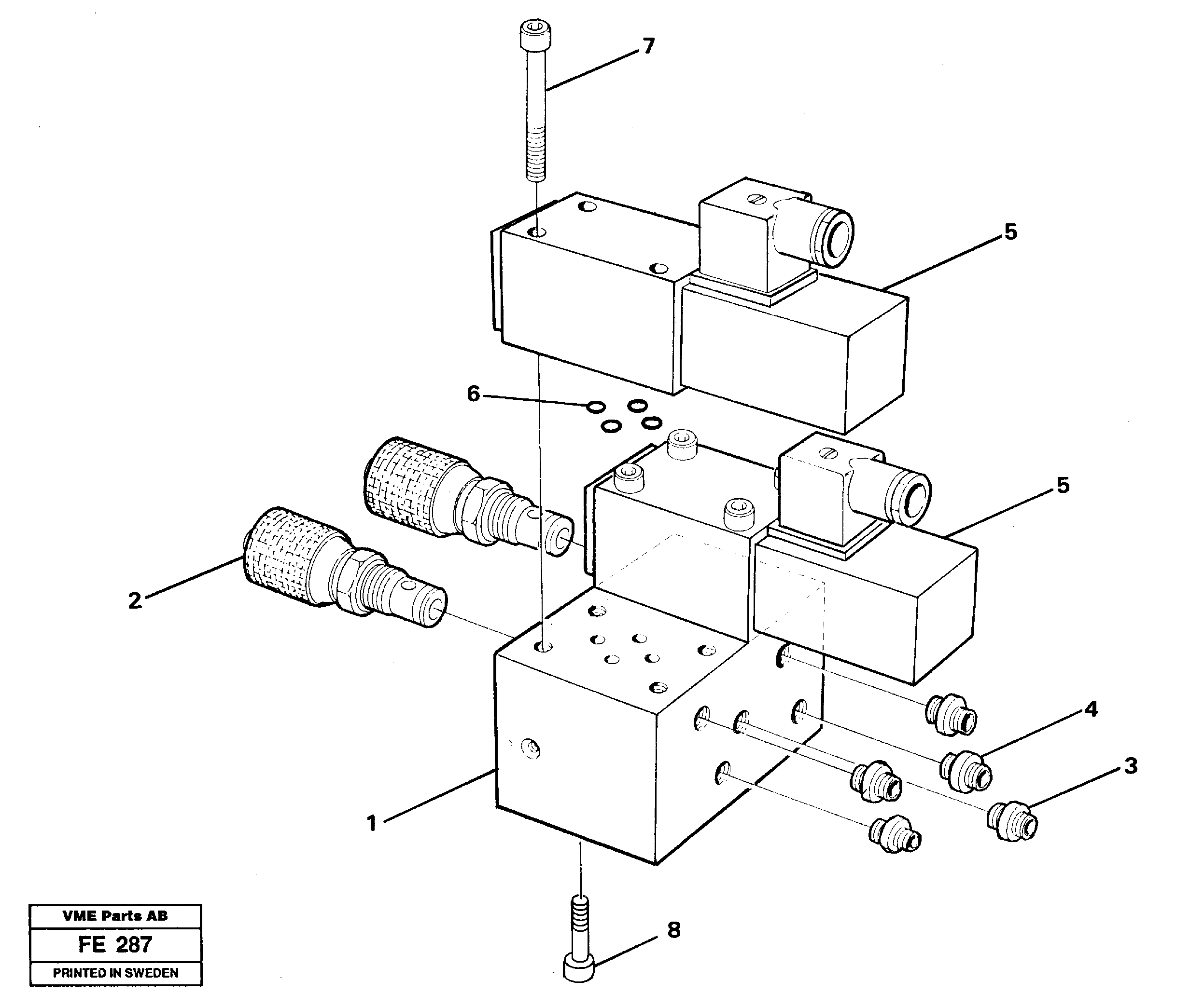 Схема запчастей Volvo EC620 - 26706 Control block for end position damp EC620 ?KERMAN ?KERMAN EC620 SER NO - 445
