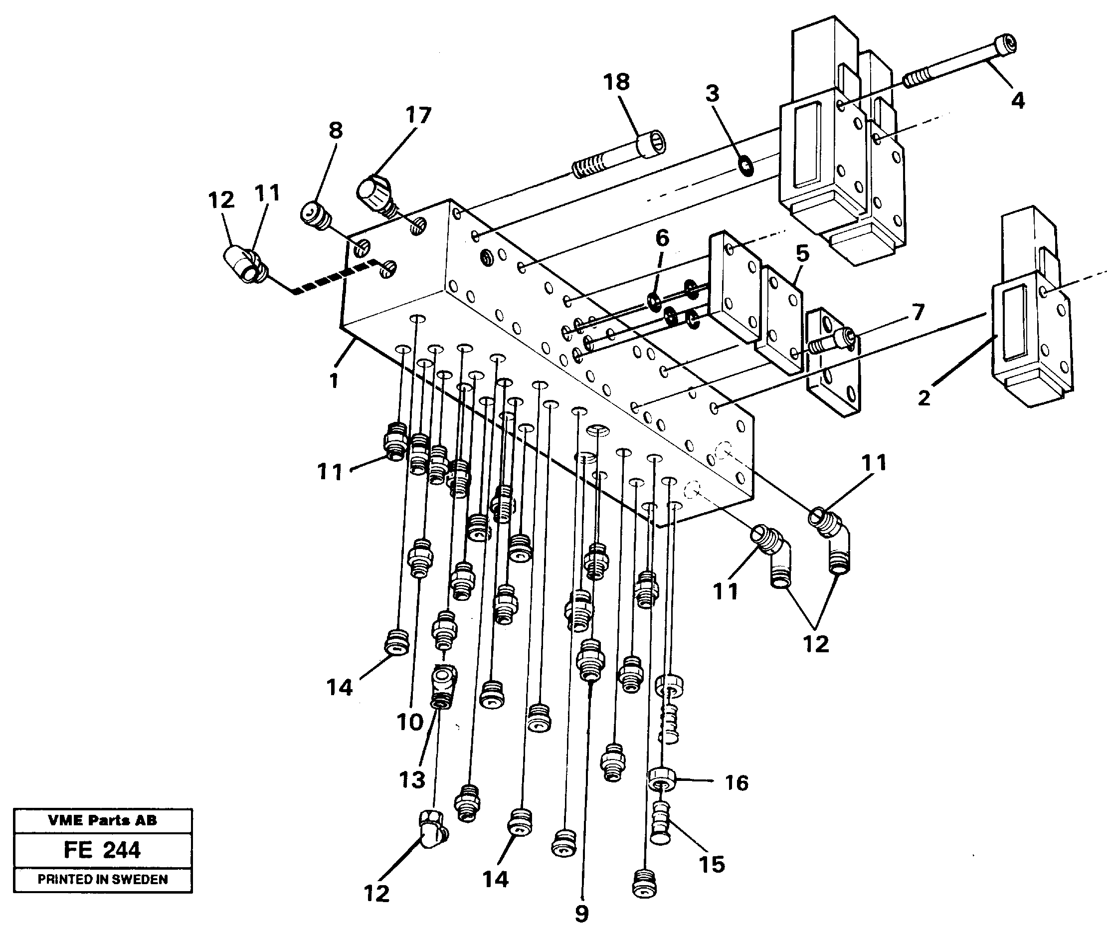Схема запчастей Volvo EC620 - 59427 Control valve block EC620 ?KERMAN ?KERMAN EC620 SER NO - 445