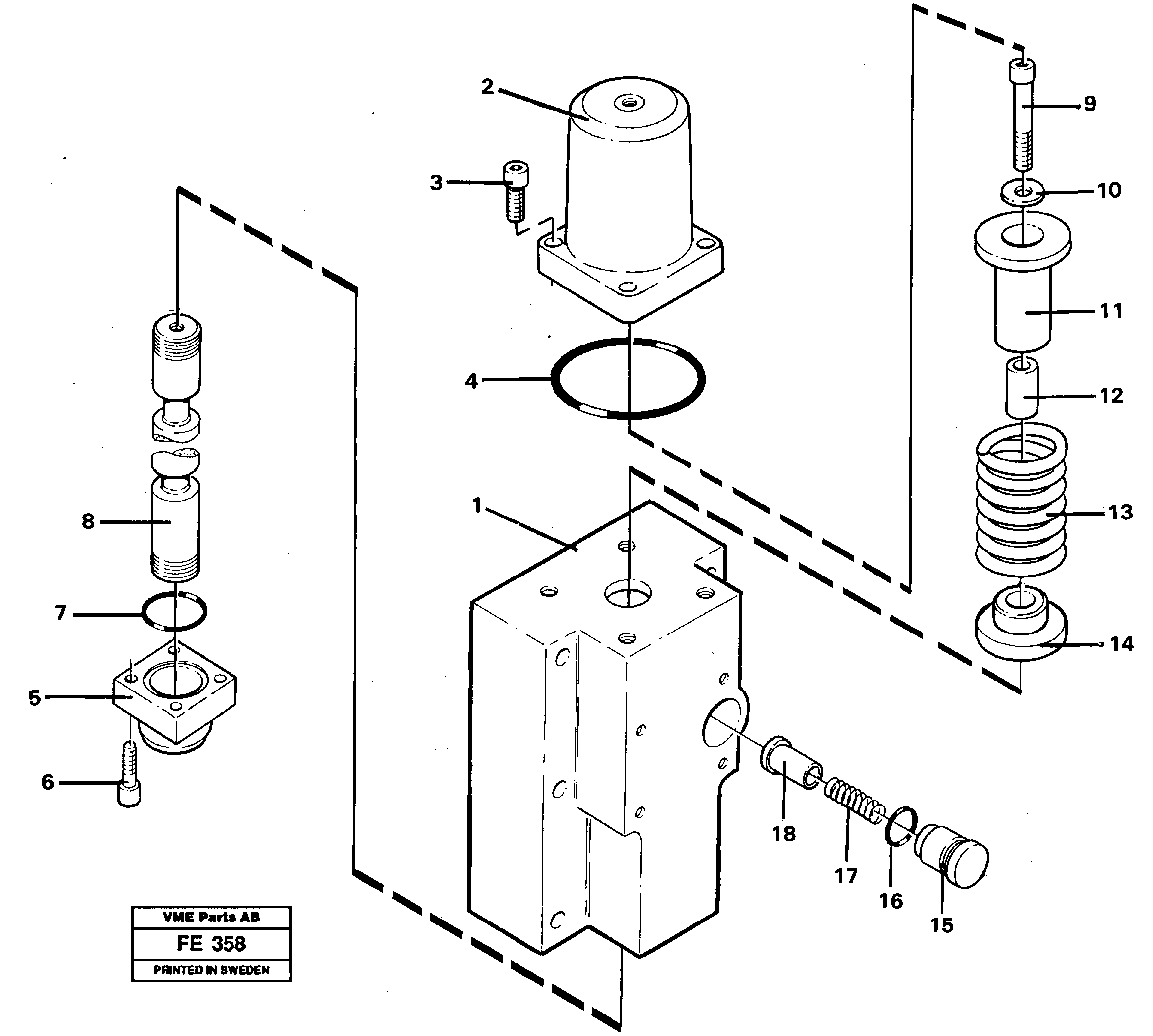 Схема запчастей Volvo EC620 - 36762 Four-way valve, visor bucket EC620 ?KERMAN ?KERMAN EC620 SER NO - 445