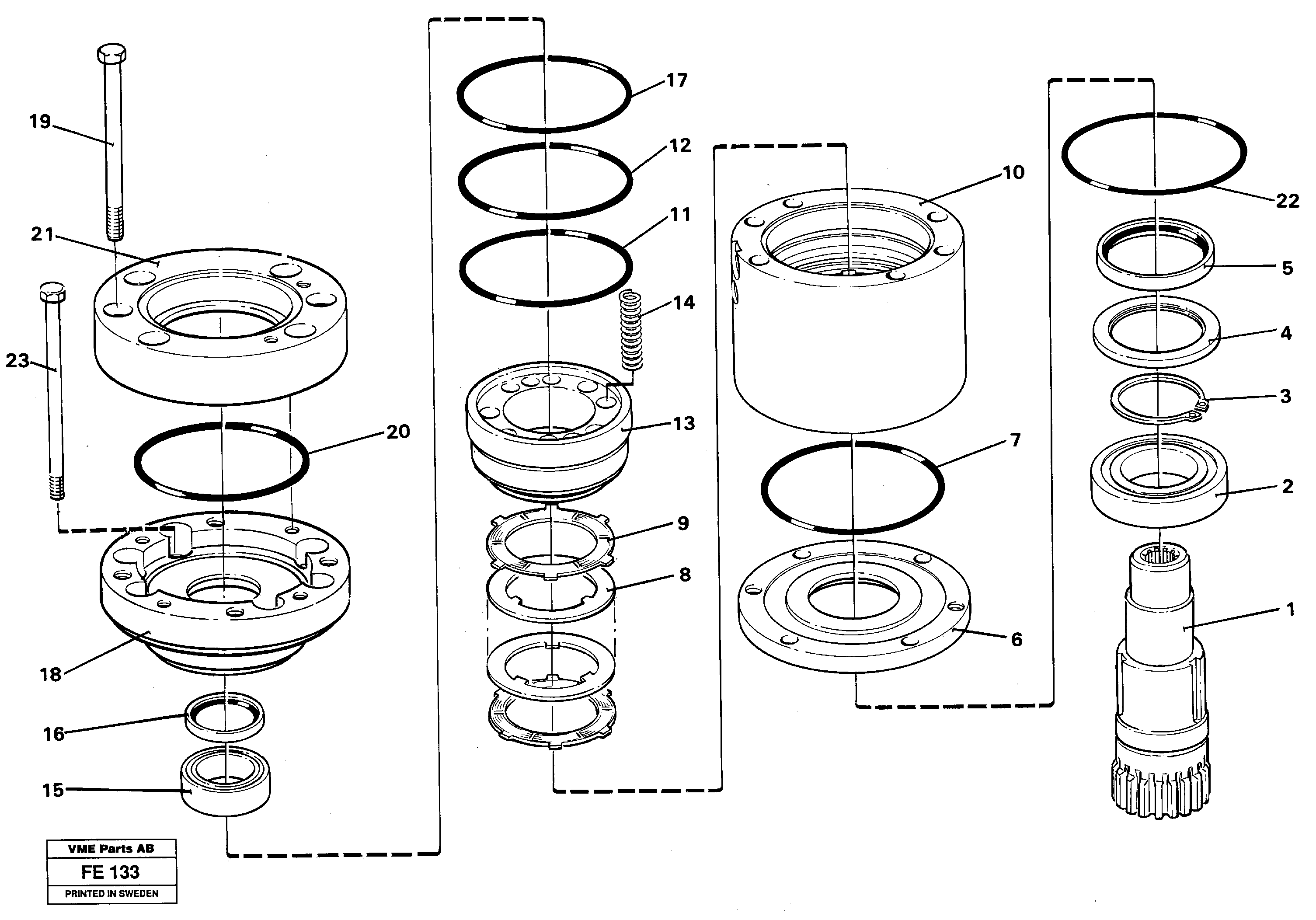 Схема запчастей Volvo EC620 - 31722 Slewing brake EC620 ?KERMAN ?KERMAN EC620 SER NO - 445