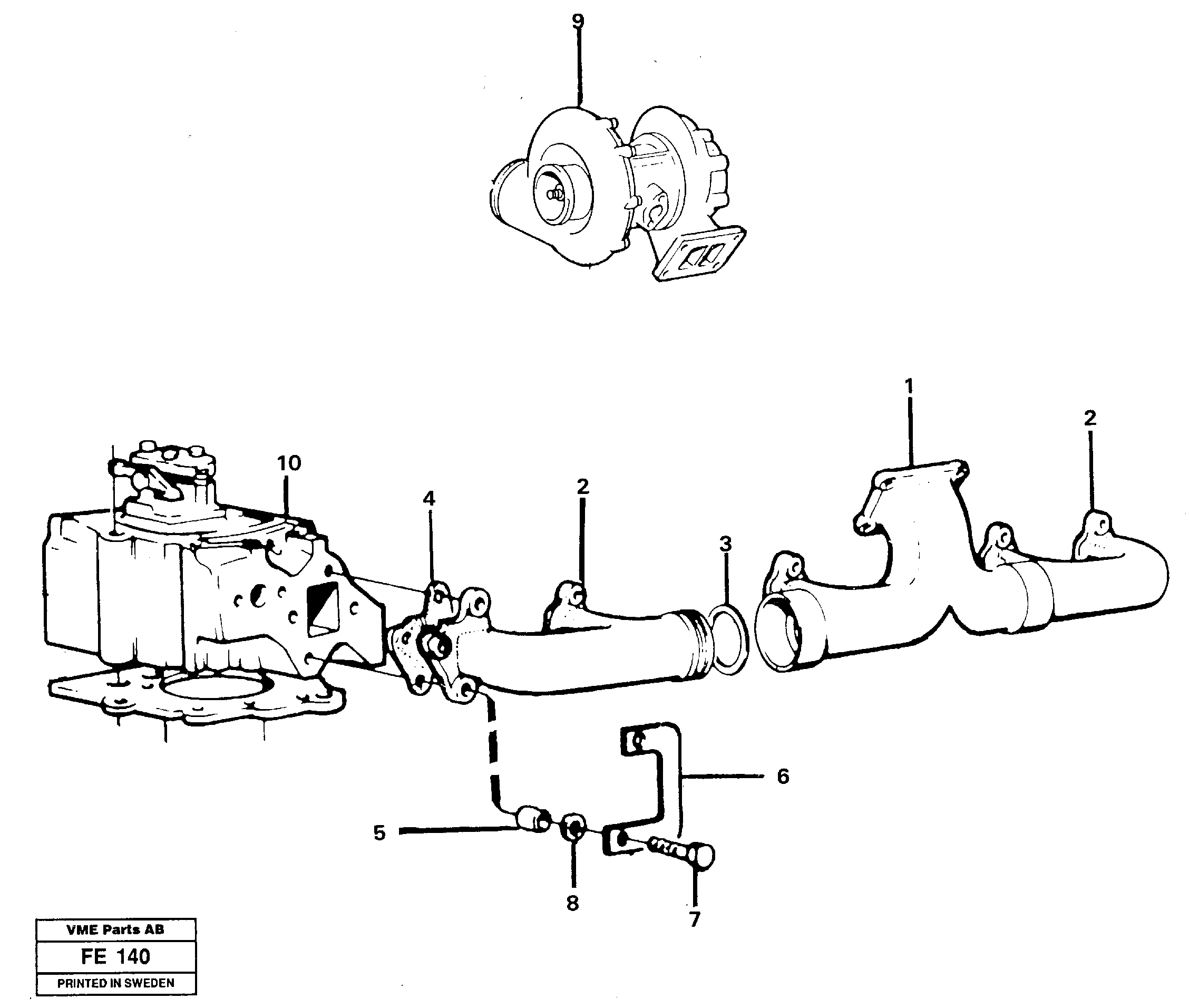 Схема запчастей Volvo EC620 - 16488 Exhaust manifold and installation components EC620 ?KERMAN ?KERMAN EC620 SER NO - 445